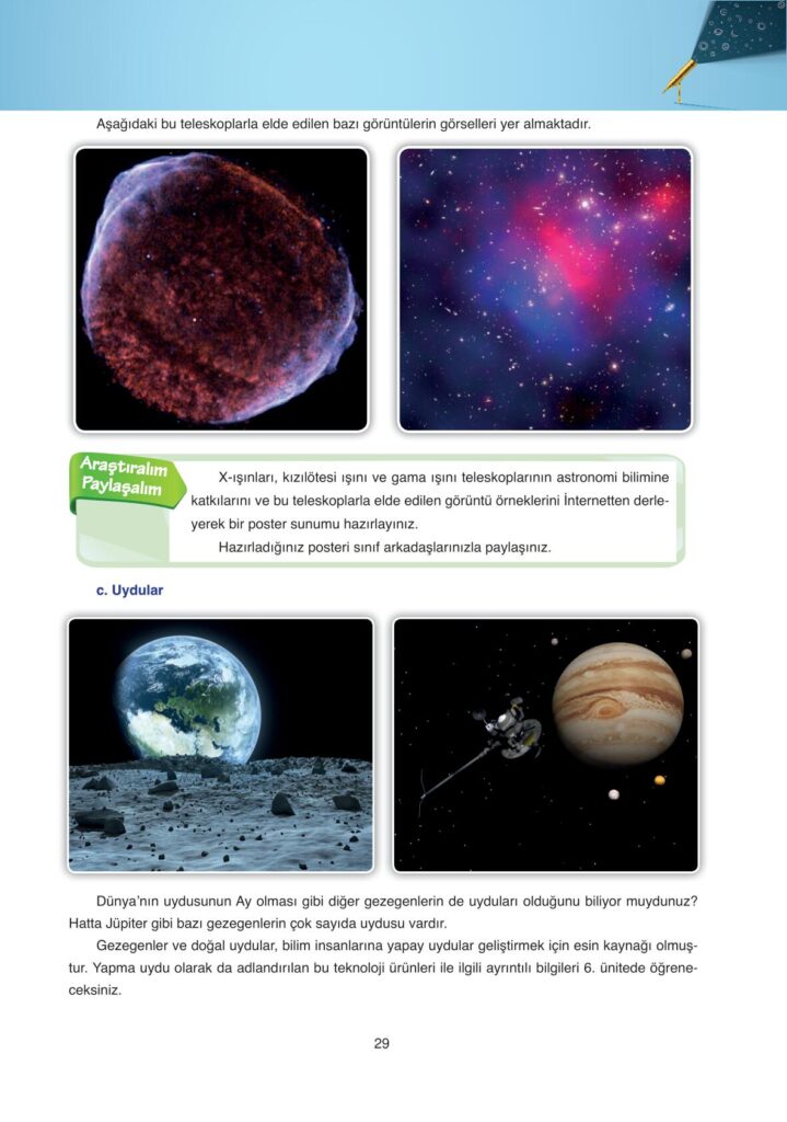 Astronomi ve uzay bilimleri ders kitabı sayfa 29 cevabı ata yayınları 