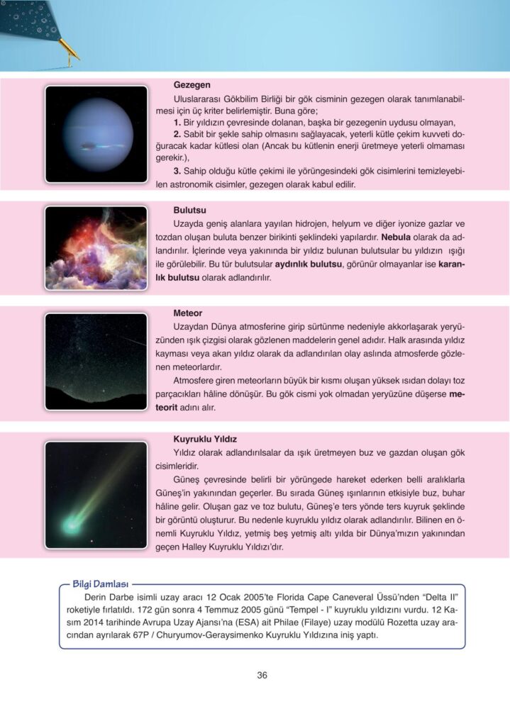 Astronomi ve uzay bilimleri ders kitabı sayfa 36 cevabı ata yayınları 