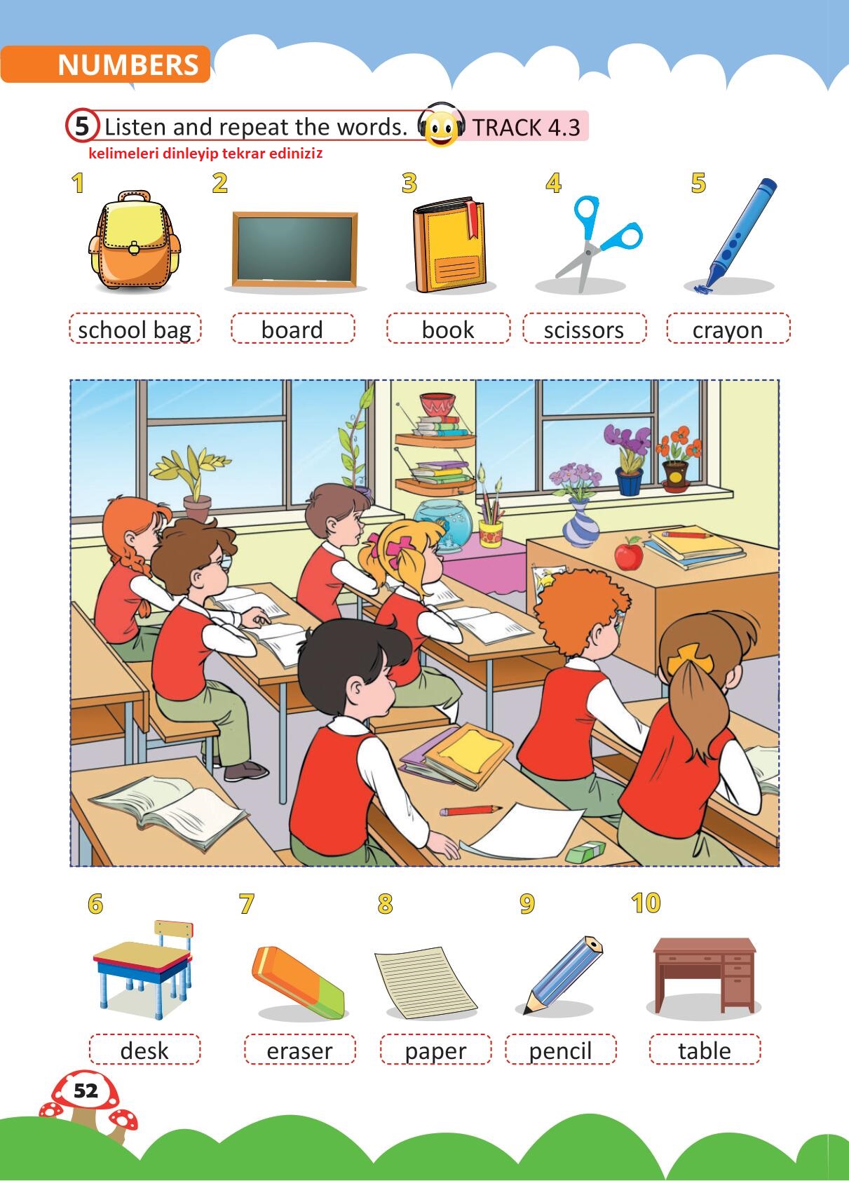 2 Sınıf İngilizce Sözcü Yayıncılık Sayfa 52 Cevapları