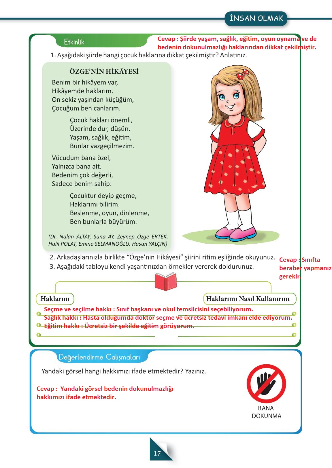 4 sınıf insan hakları sayfa 17