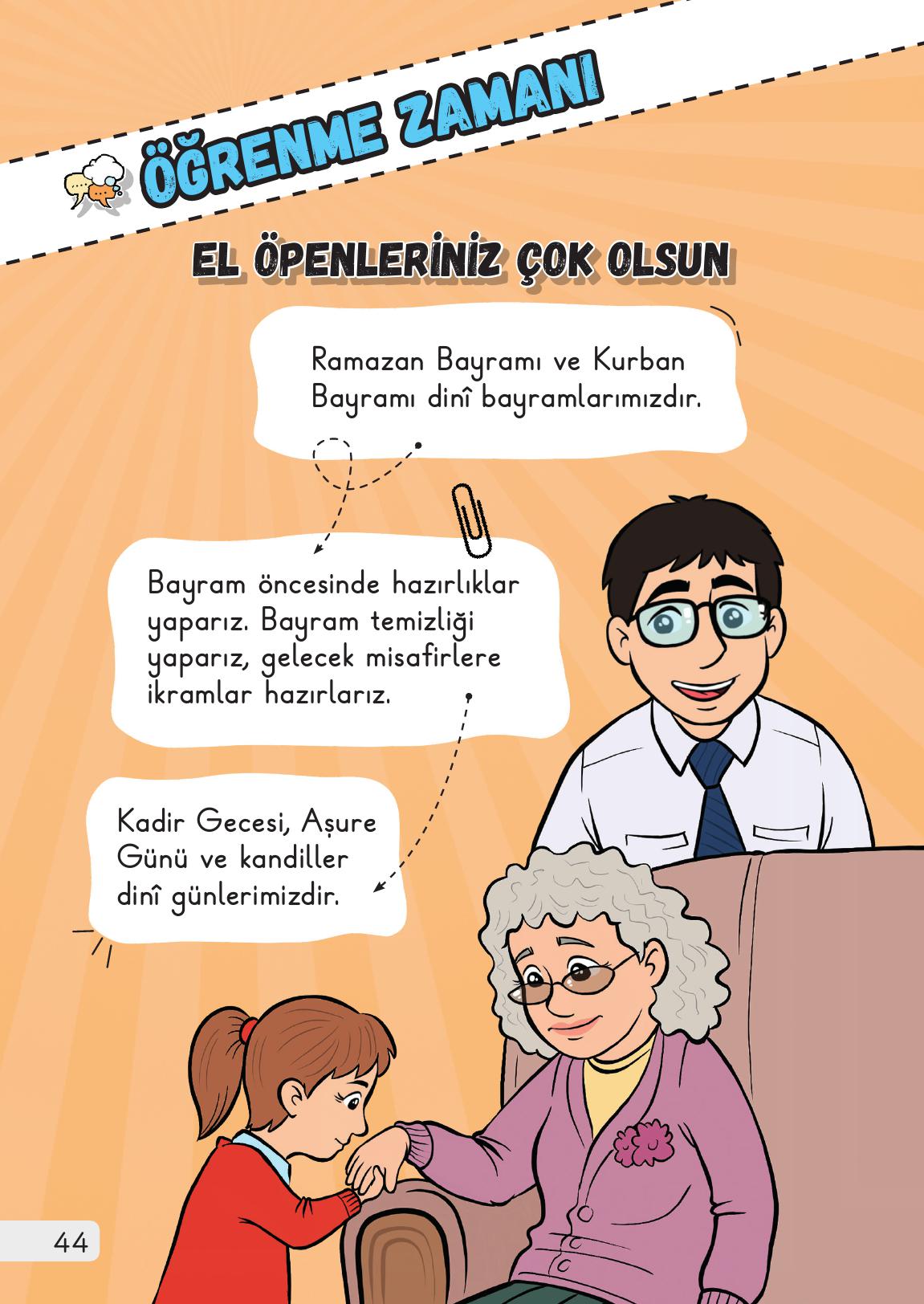 1. Sınıf Meb Yayınları Hayat Bilgisi 2. Kitap Ders Kitabı Sayfa 44 Cevapları