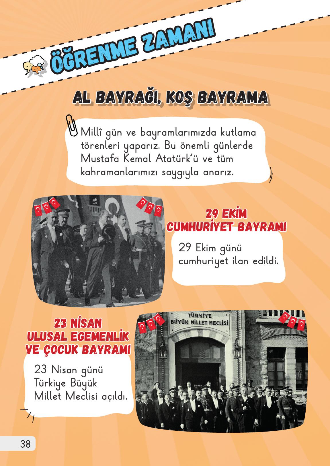 1. Sınıf Meb Yayınları Hayat Bilgisi Ders Kitabı Sayfa 38 Cevapları