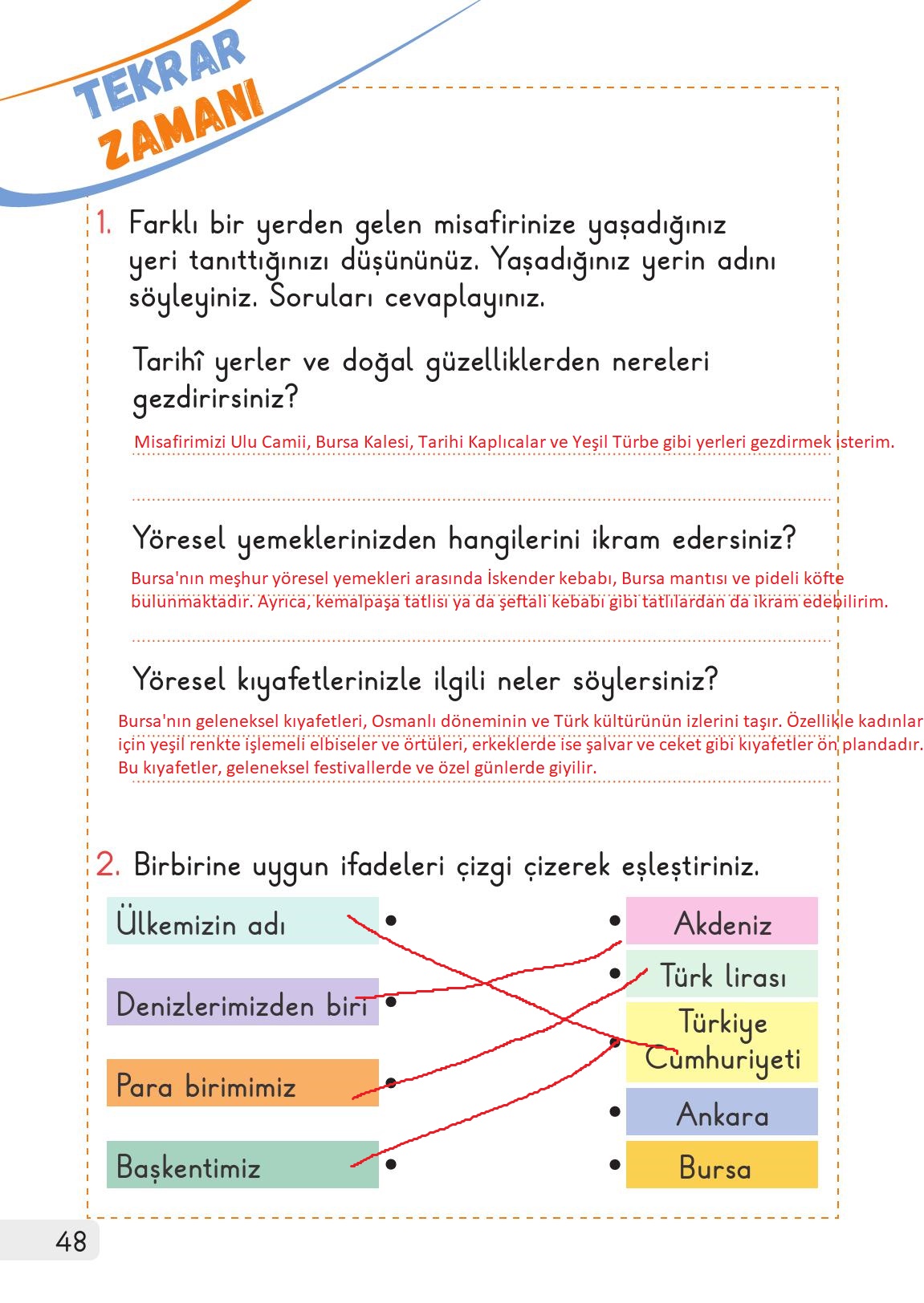 1. Sınıf Meb Yayınları Hayat Bilgisi Ders Kitabı Sayfa 48 Cevapları 1. Sınıf Meb Yayınları Hayat Bilgisi Ders Kitabı Sayfa 48 Cevapları