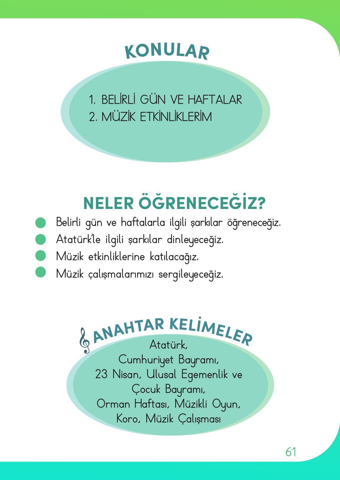 1. Sınıf Meb Yayınları Müzik Ders Kitabı Sayfa 61 Cevapları 1. Sınıf Meb Yayınları Müzik Ders Kitabı Sayfa 61 Cevapları