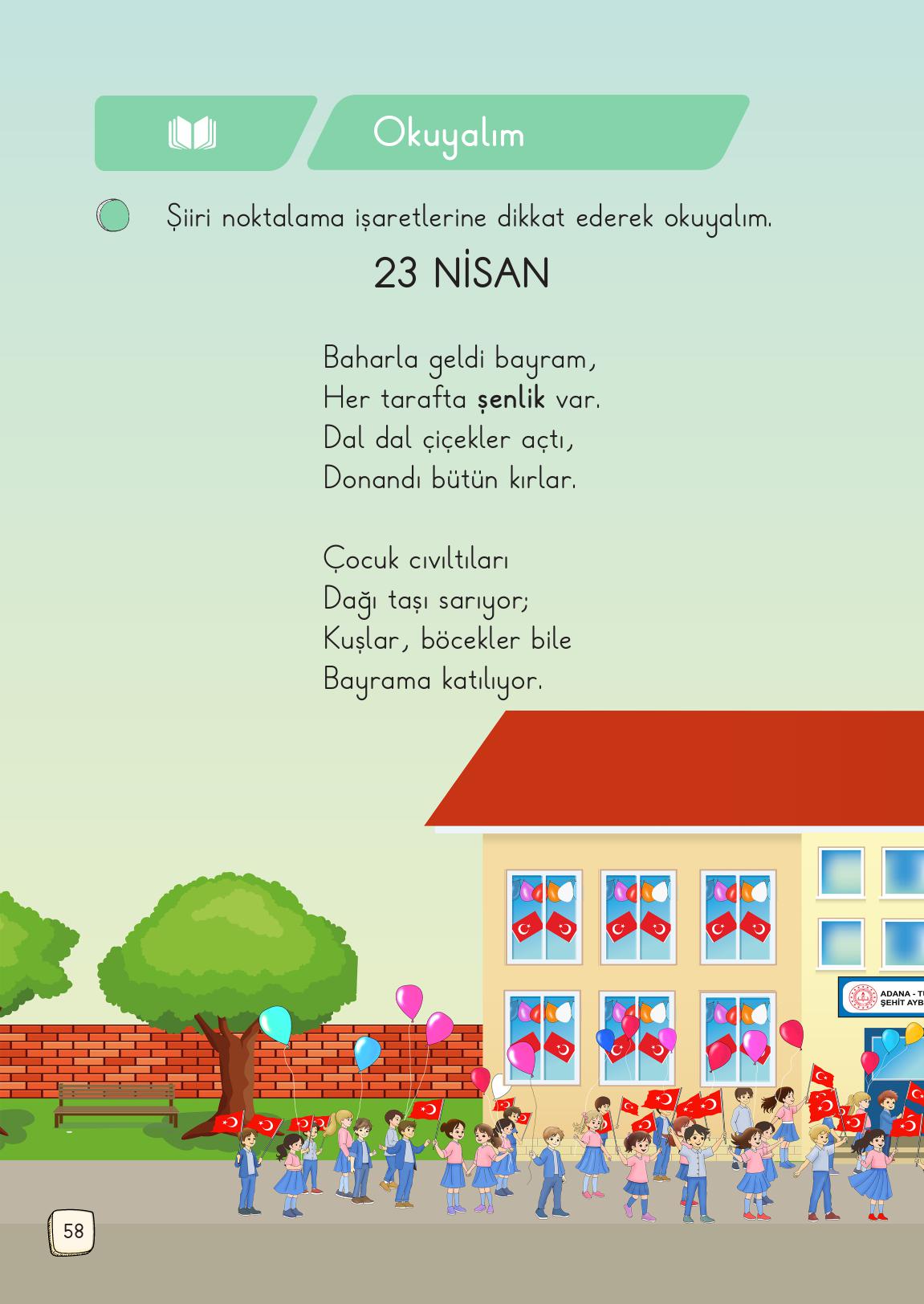 1. Sınıf Meb Yayınları Türkçe 2. Kitap Ders Kitabı Sayfa 58 Cevapları 1. Sınıf Meb Yayınları Türkçe 2. Kitap Ders Kitabı Sayfa 58 Cevapları