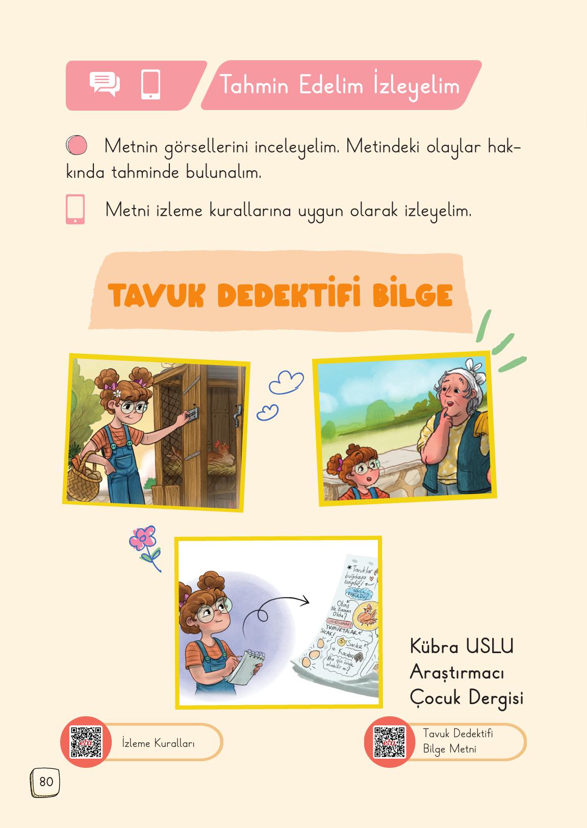 1. Sınıf Meb Yayınları Türkçe 2. Kitap Ders Kitabı Sayfa 80 Cevapları