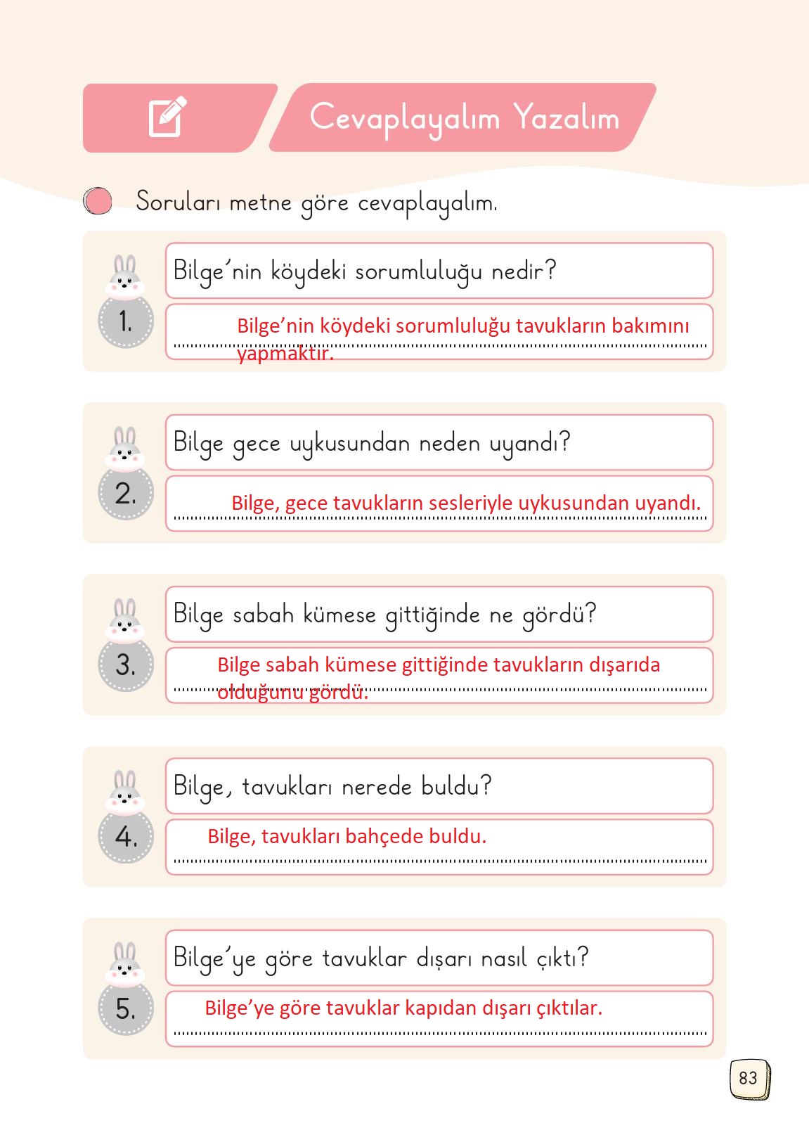 1. Sınıf Meb Yayınları Türkçe 2. Kitap Ders Kitabı Sayfa 83 Cevapları 1. Sınıf Meb Yayınları Türkçe 2. Kitap Ders Kitabı Sayfa 83 Cevapları