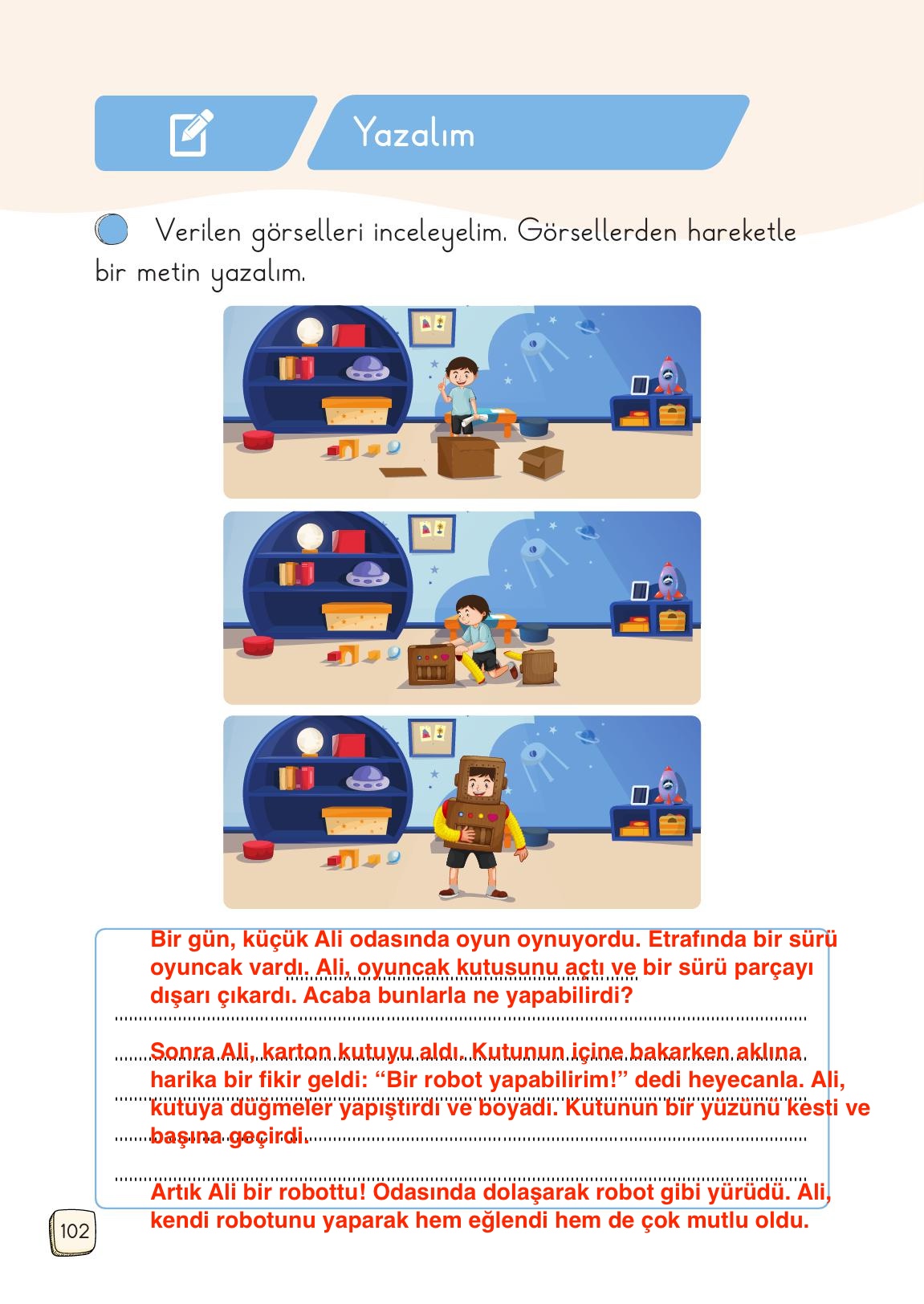 1. Sınıf Meb Yayınları Türkçe Ders Kitabı Sayfa 102 Cevapları