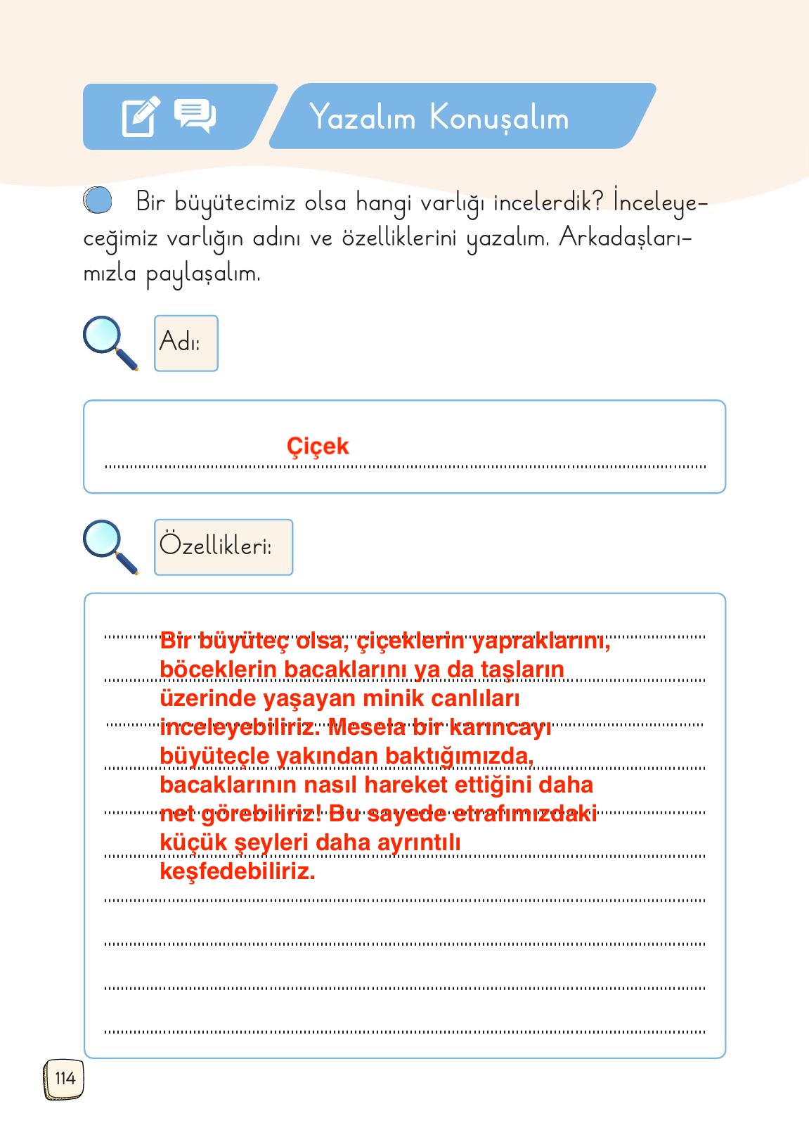 1. Sınıf Meb Yayınları Türkçe Ders Kitabı Sayfa 114 Cevapları