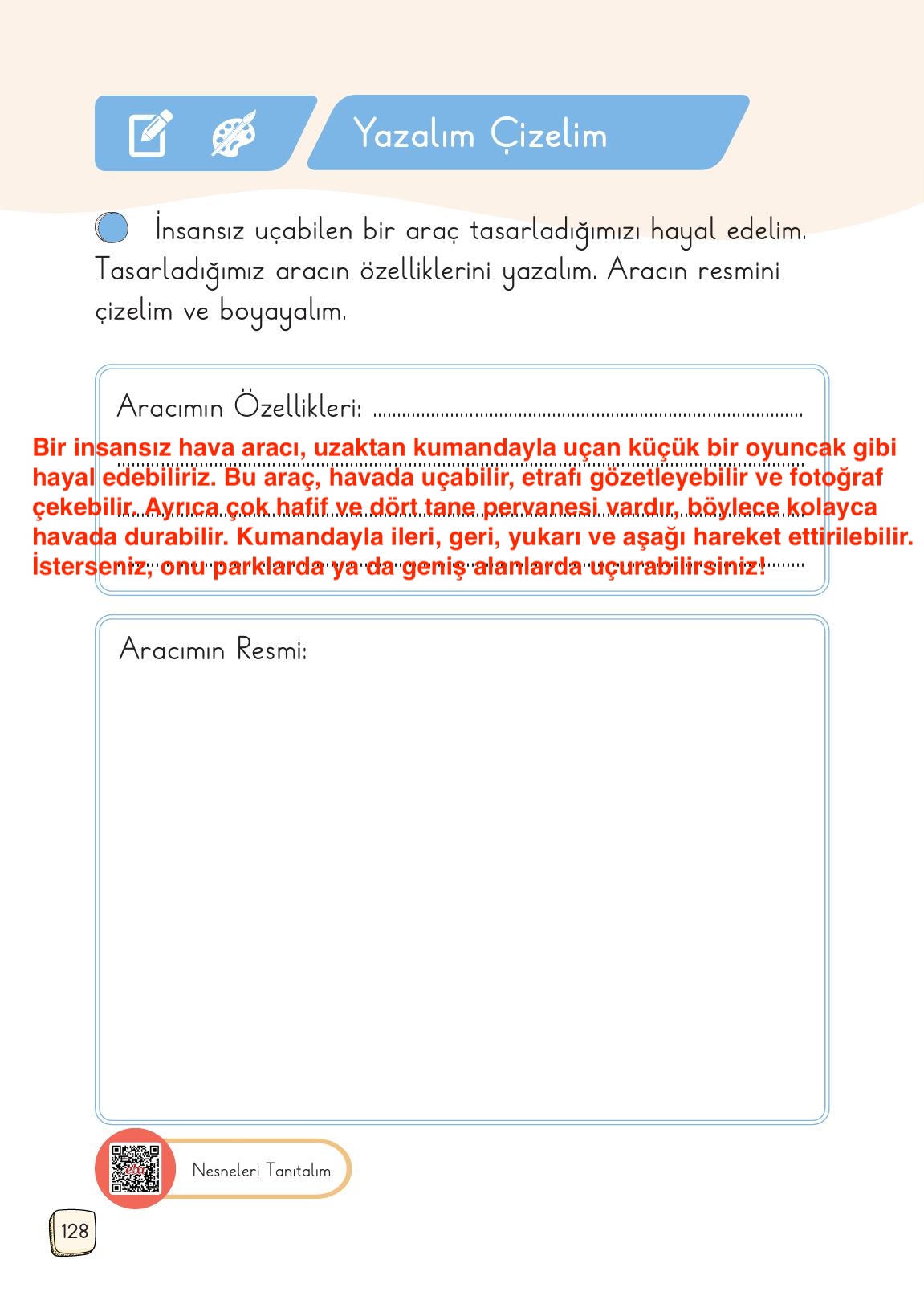1. Sınıf Meb Yayınları Türkçe Ders Kitabı Sayfa 128 Cevapları