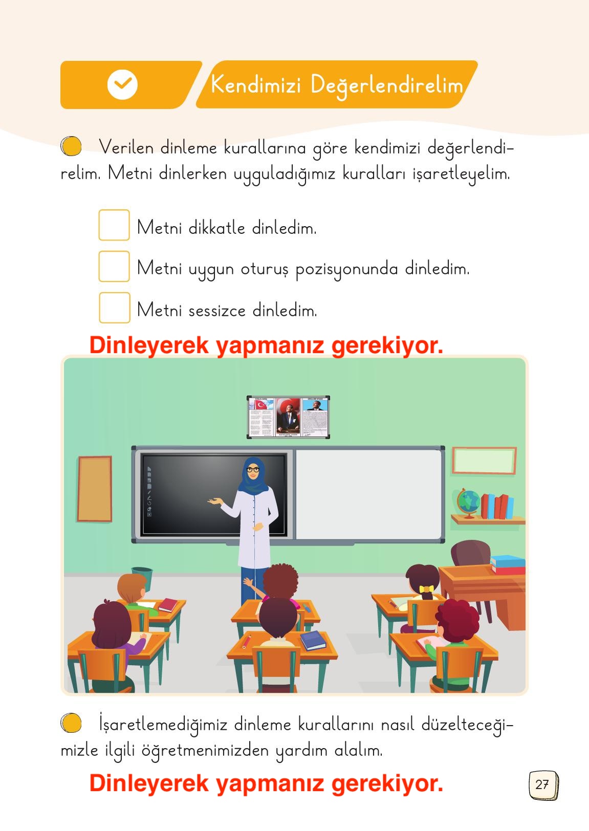 1. Sınıf Meb Yayınları Türkçe Ders Kitabı Sayfa 27 Cevapları