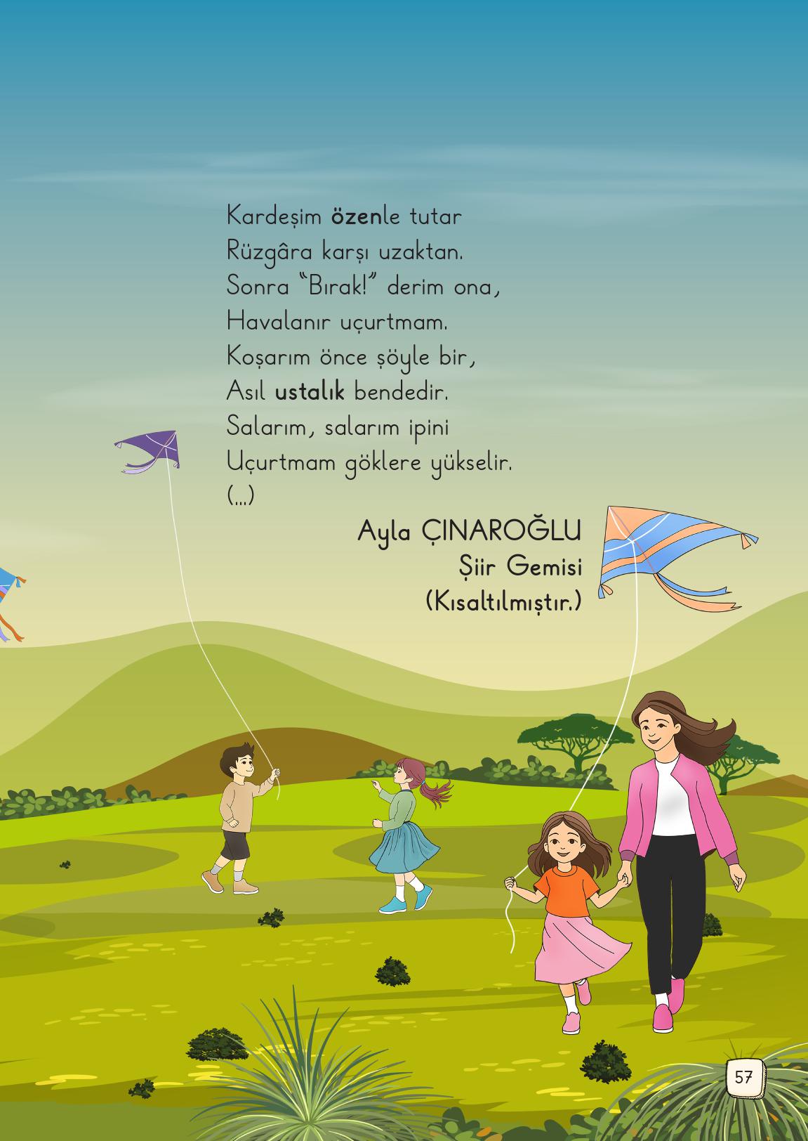 1. Sınıf Meb Yayınları Türkçe Ders Kitabı Sayfa 57 Cevapları