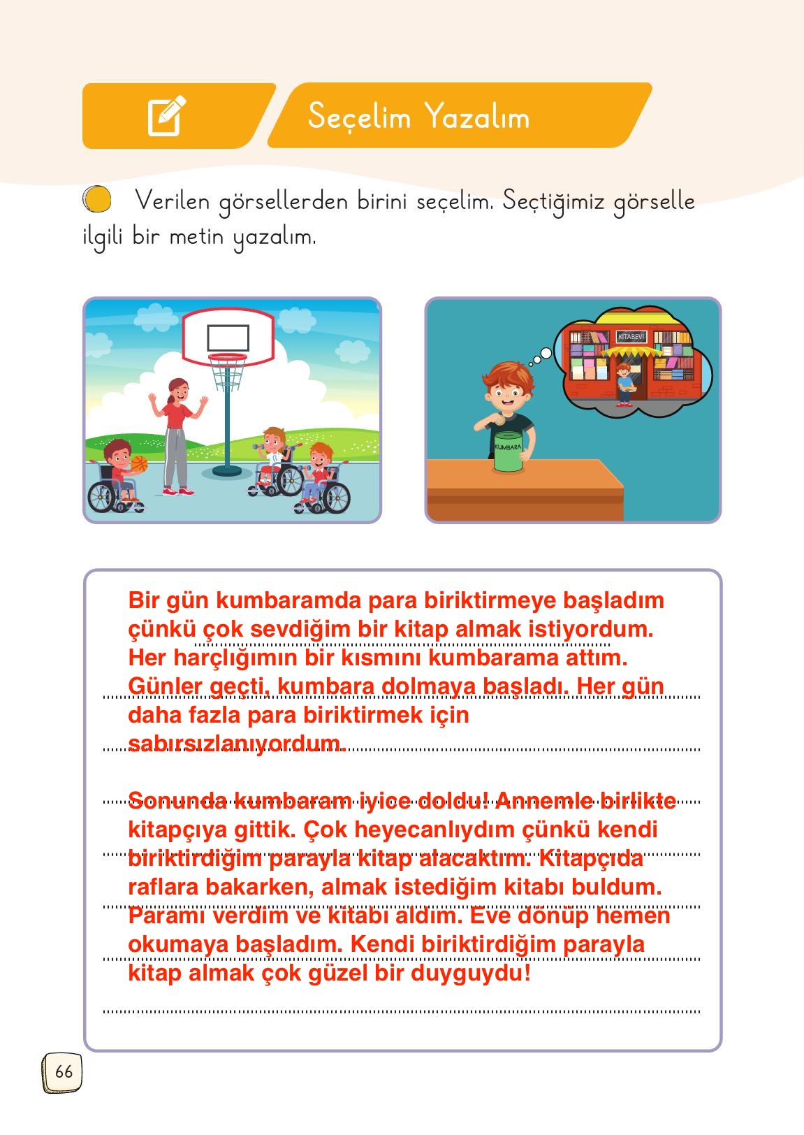 1. Sınıf Meb Yayınları Türkçe Ders Kitabı Sayfa 66 Cevapları