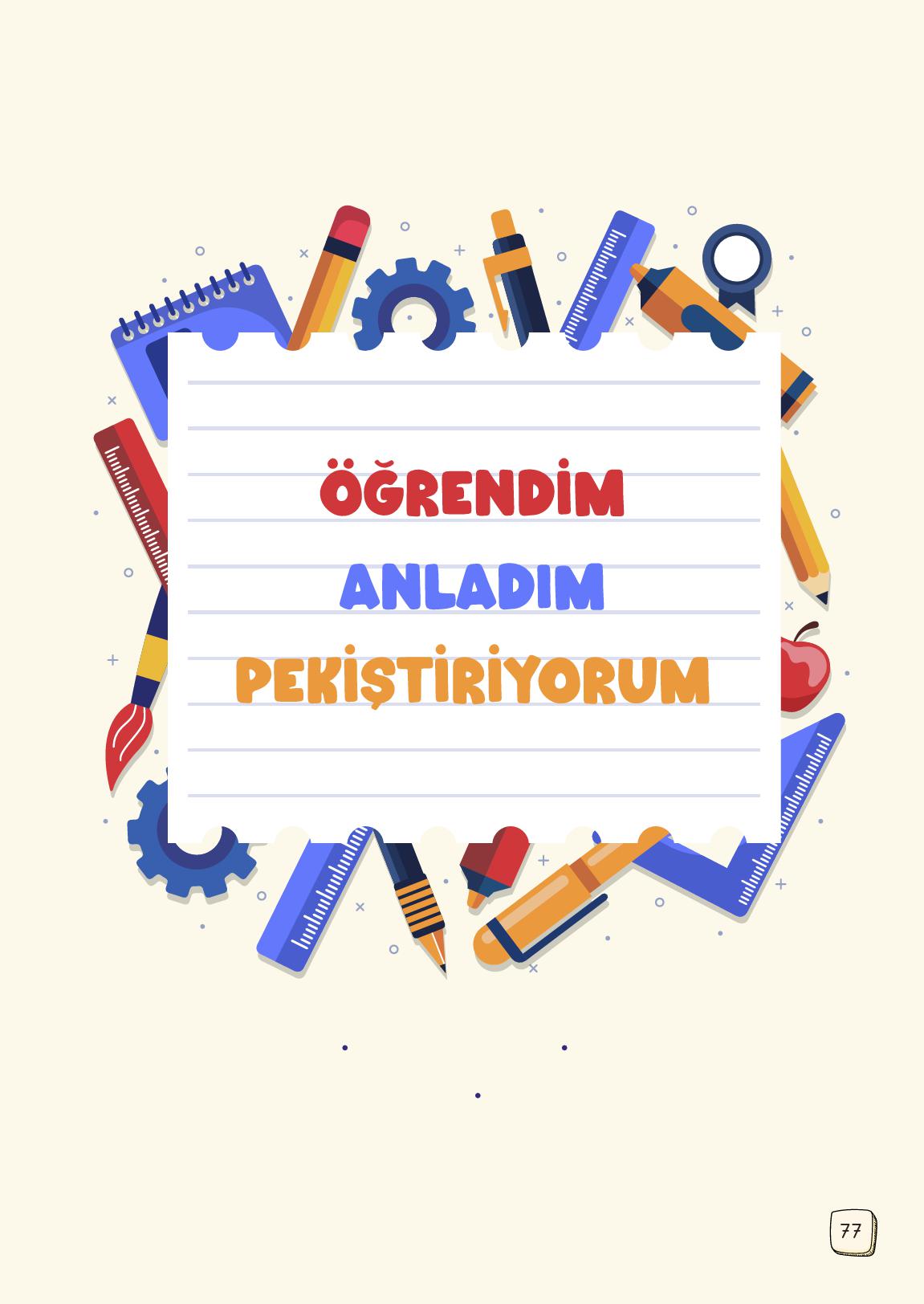 1. Sınıf Meb Yayınları Türkçe Ders Kitabı Sayfa 77 Cevapları