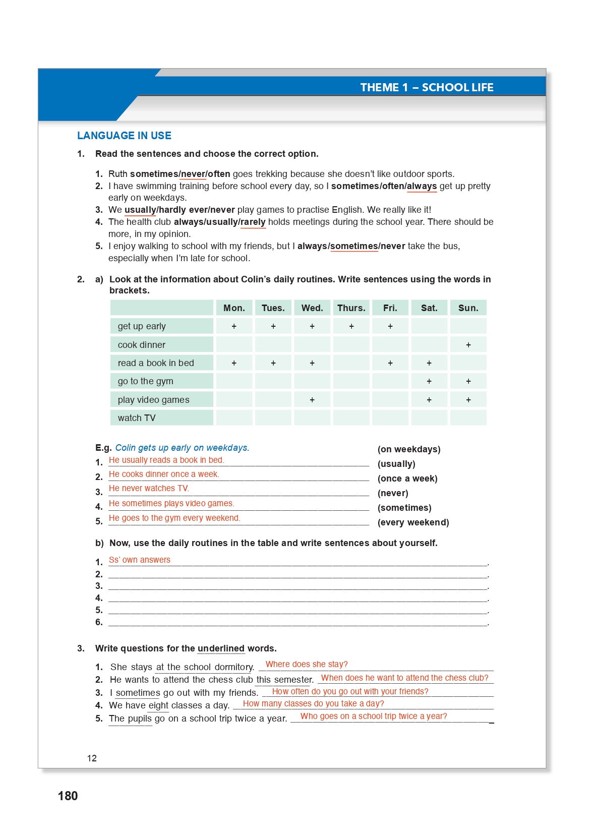 10. Sınıf Meb Yayınları (Spice Up Kitabı) İngilizce Çalışma Kitabı Sayfa 12 Cevapları