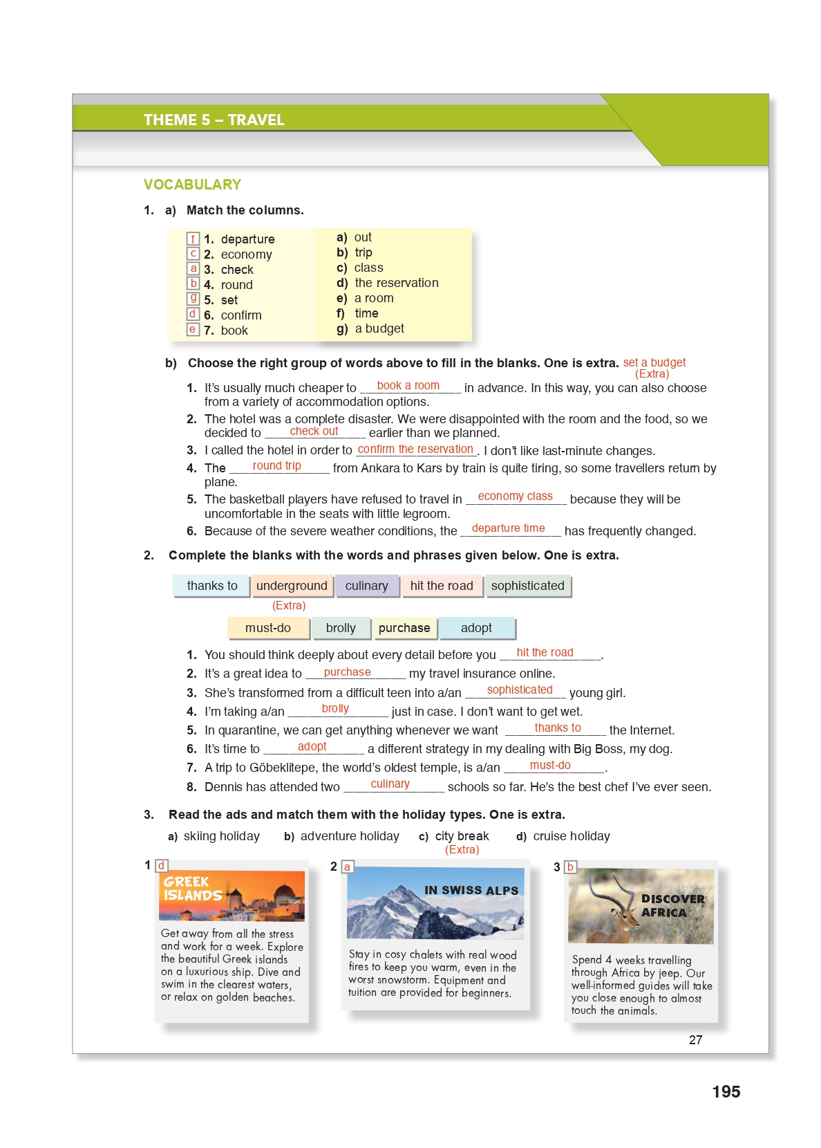 10. Sınıf Meb Yayınları (Spice Up Kitabı) İngilizce Çalışma Kitabı Sayfa 27 Cevapları