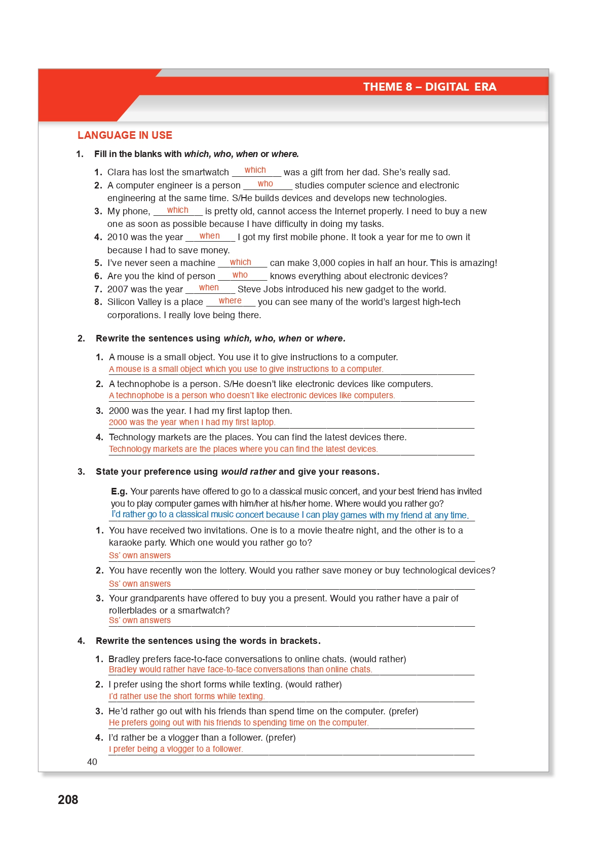 10. Sınıf Meb Yayınları (Spice Up Kitabı) İngilizce Çalışma Kitabı Sayfa 40 Cevapları