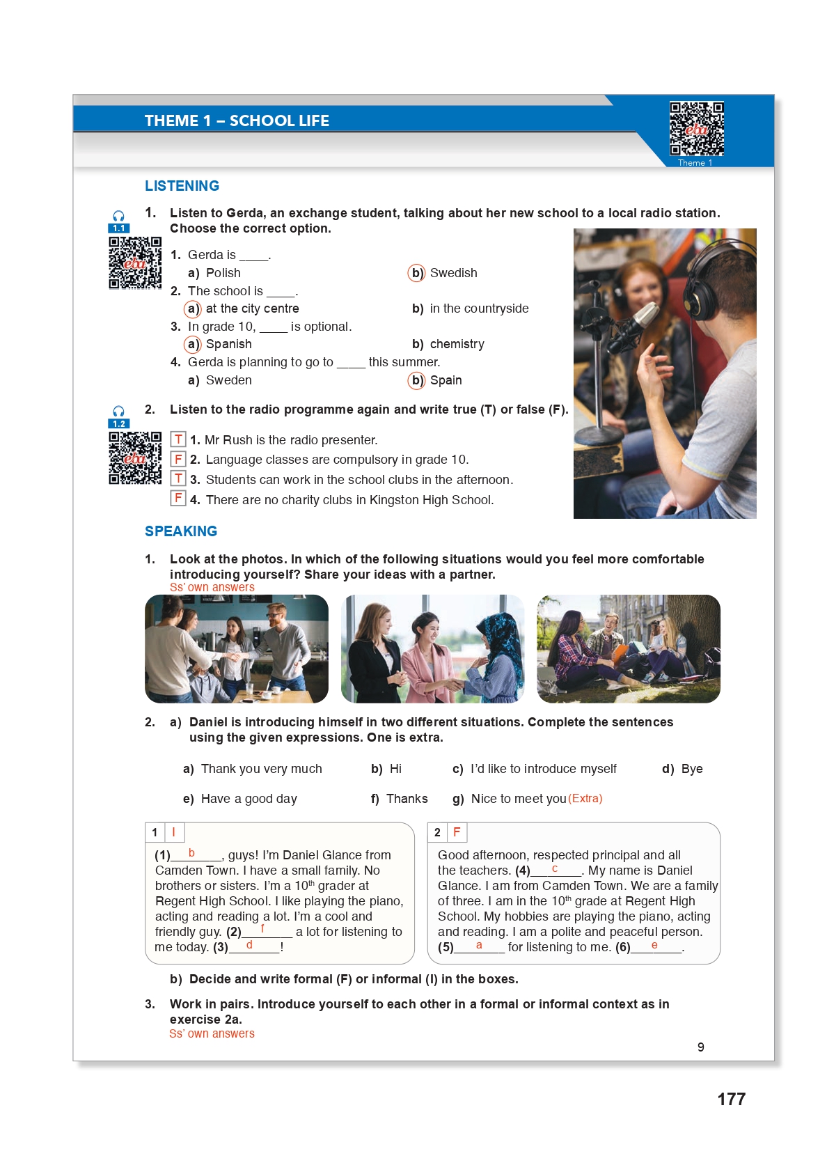 10. Sınıf Meb Yayınları (Spice Up Kitabı) İngilizce Çalışma Kitabı Sayfa 9 Cevapları