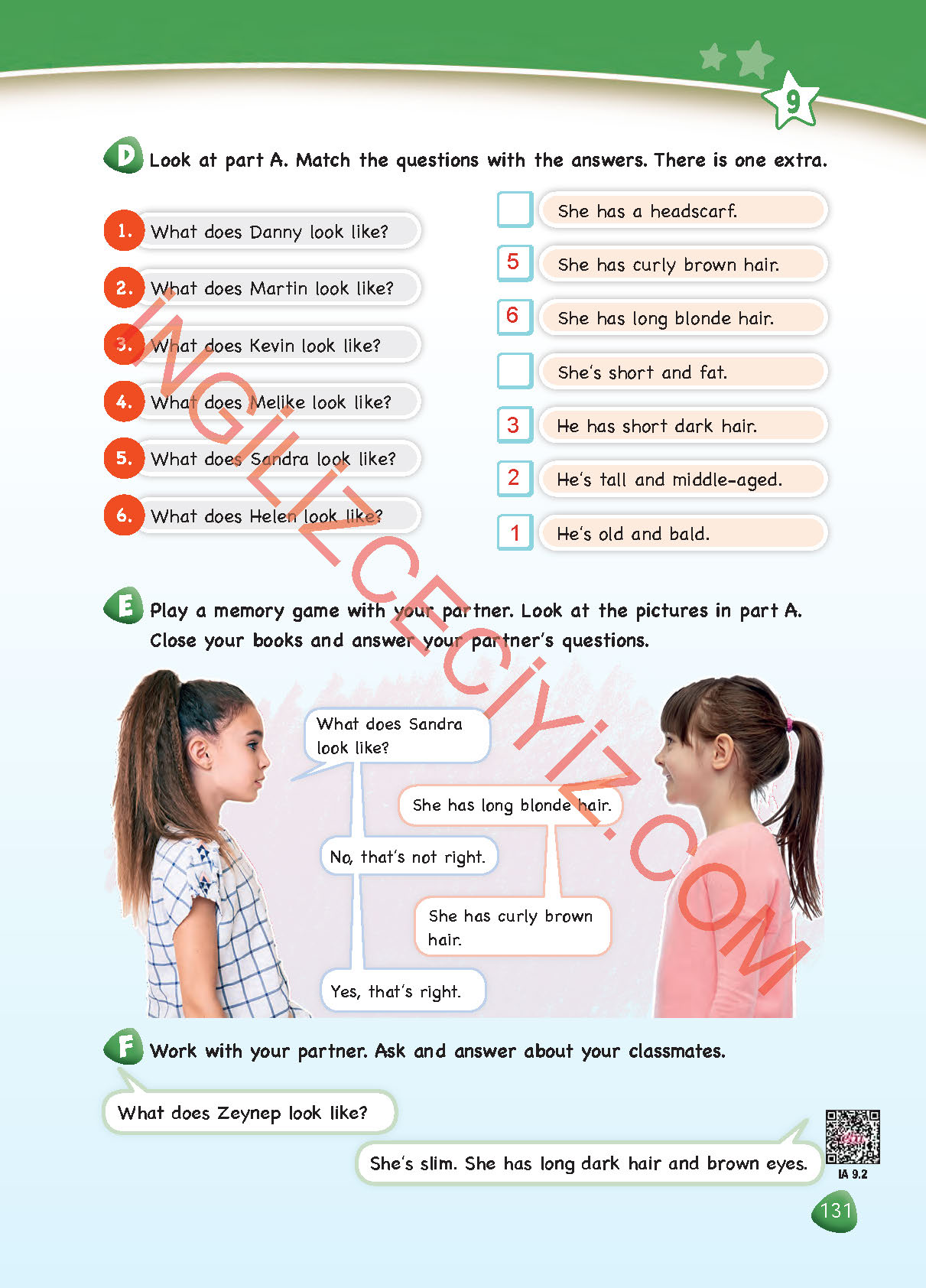 4. Sınıf SDR Dikey Yayıncılık İngilizce Ders Kitabı Sayfa 131 Cevapları