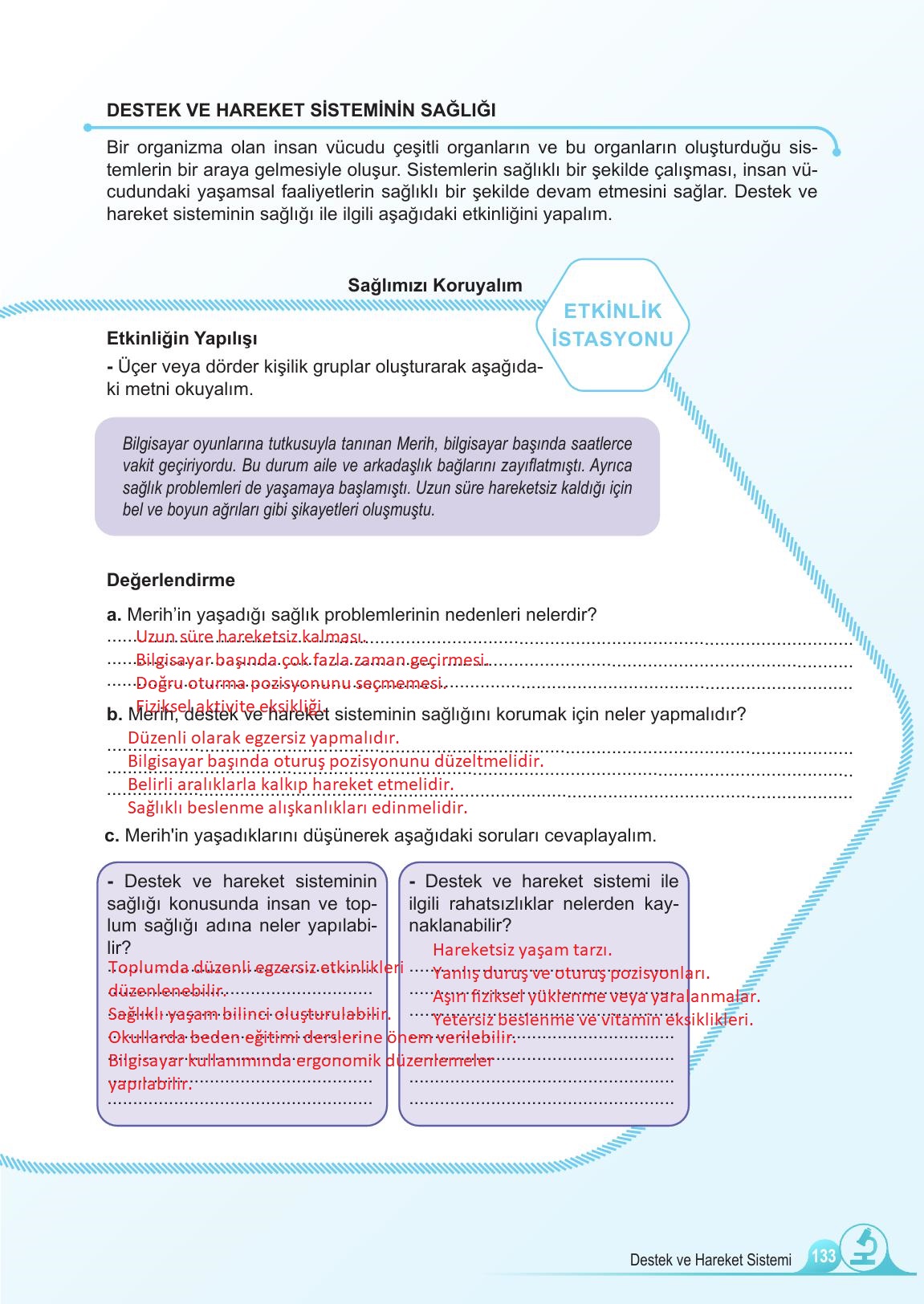5. Sınıf Meb Yayınları Fen Bilimleri Ders Kitabı Sayfa 133 Cevapları 5. Sınıf Meb Yayınları Fen Bilimleri Ders Kitabı Sayfa 133 Cevapları