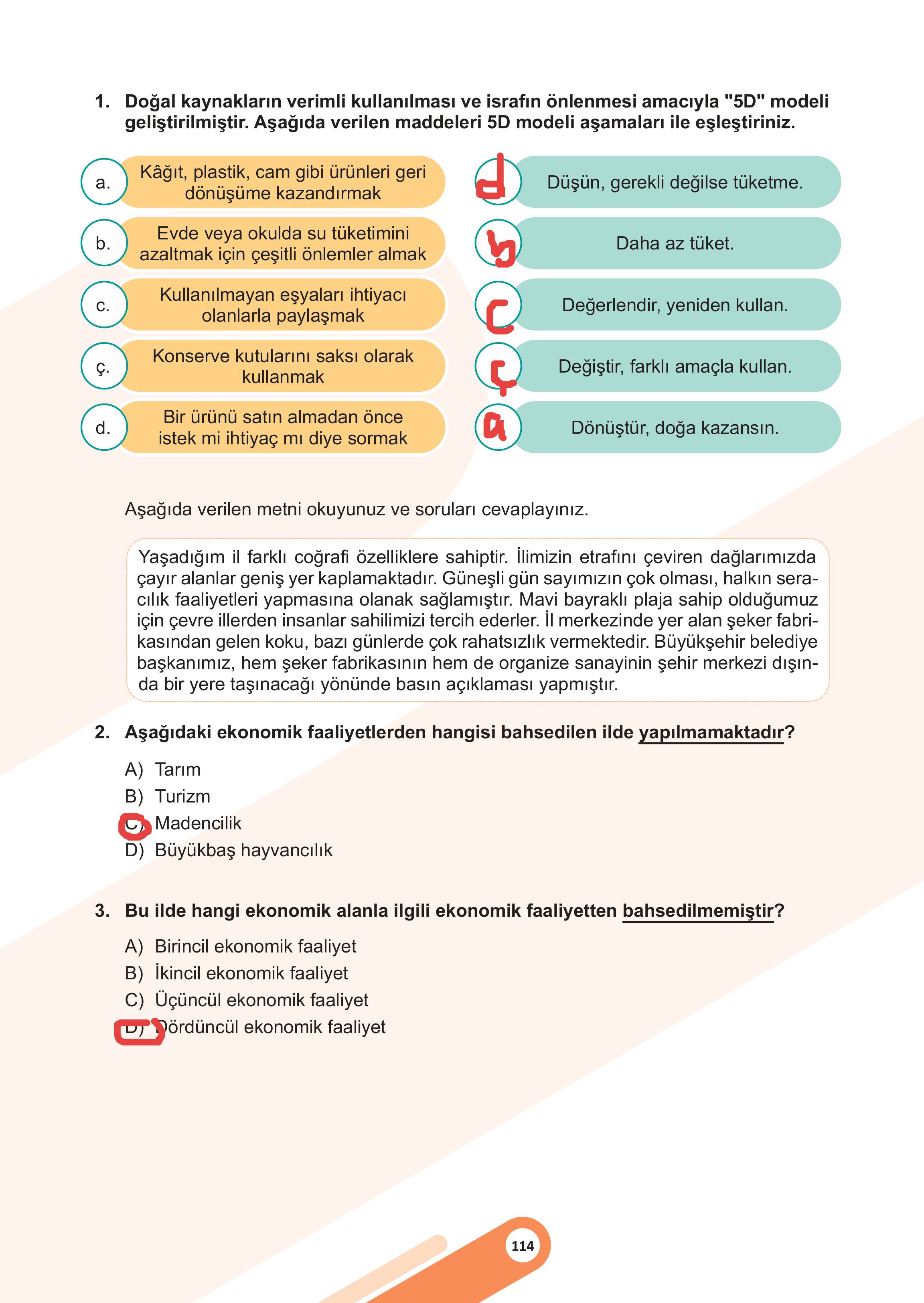 5. Sınıf Meb Yayınları Sosyal Bilgiler 2. Kitap Ders Kitabı Sayfa 114 Cevapları