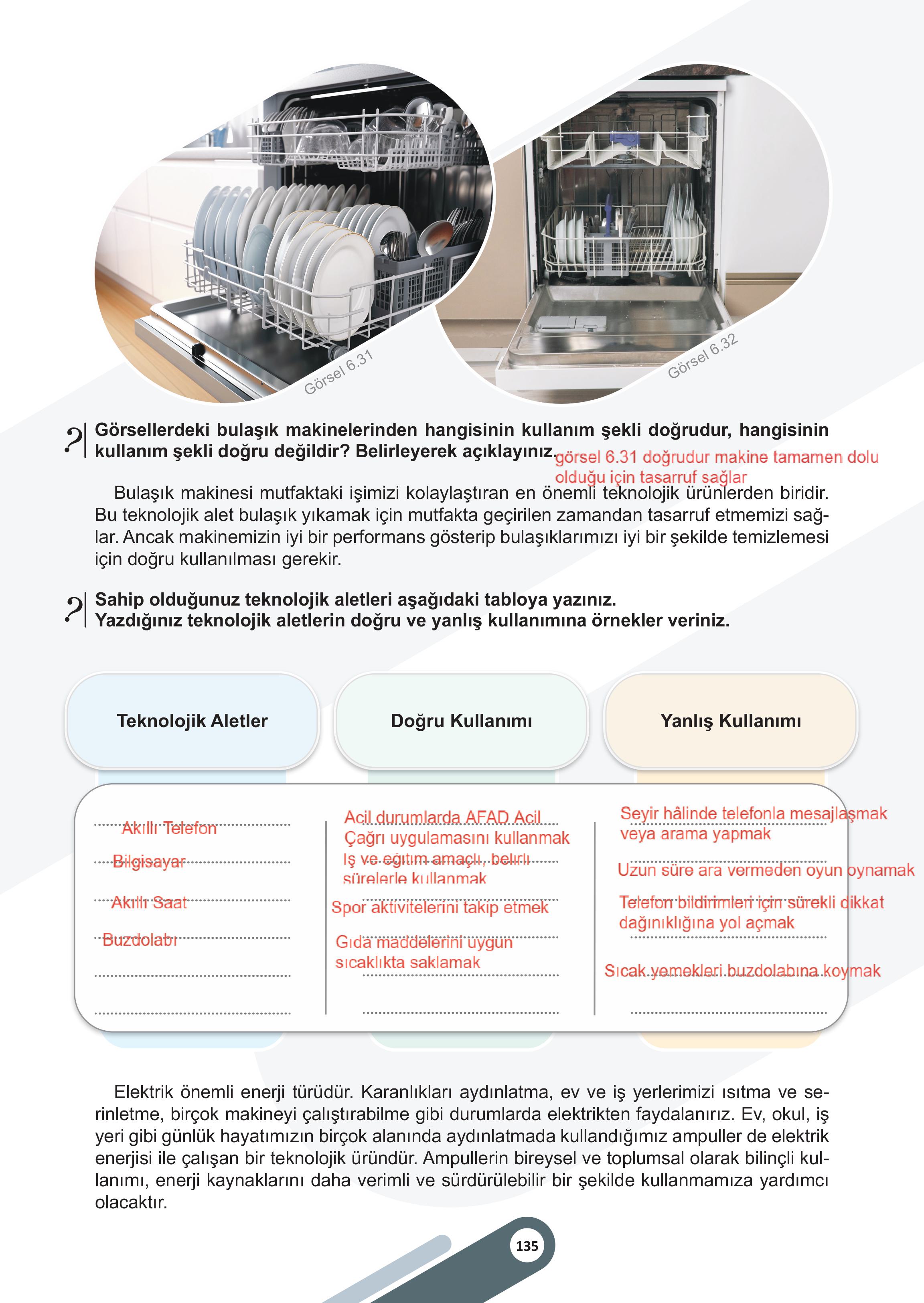 5. Sınıf Meb Yayınları Sosyal Bilgiler 2. Kitap Ders Kitabı Sayfa 135 Cevapları