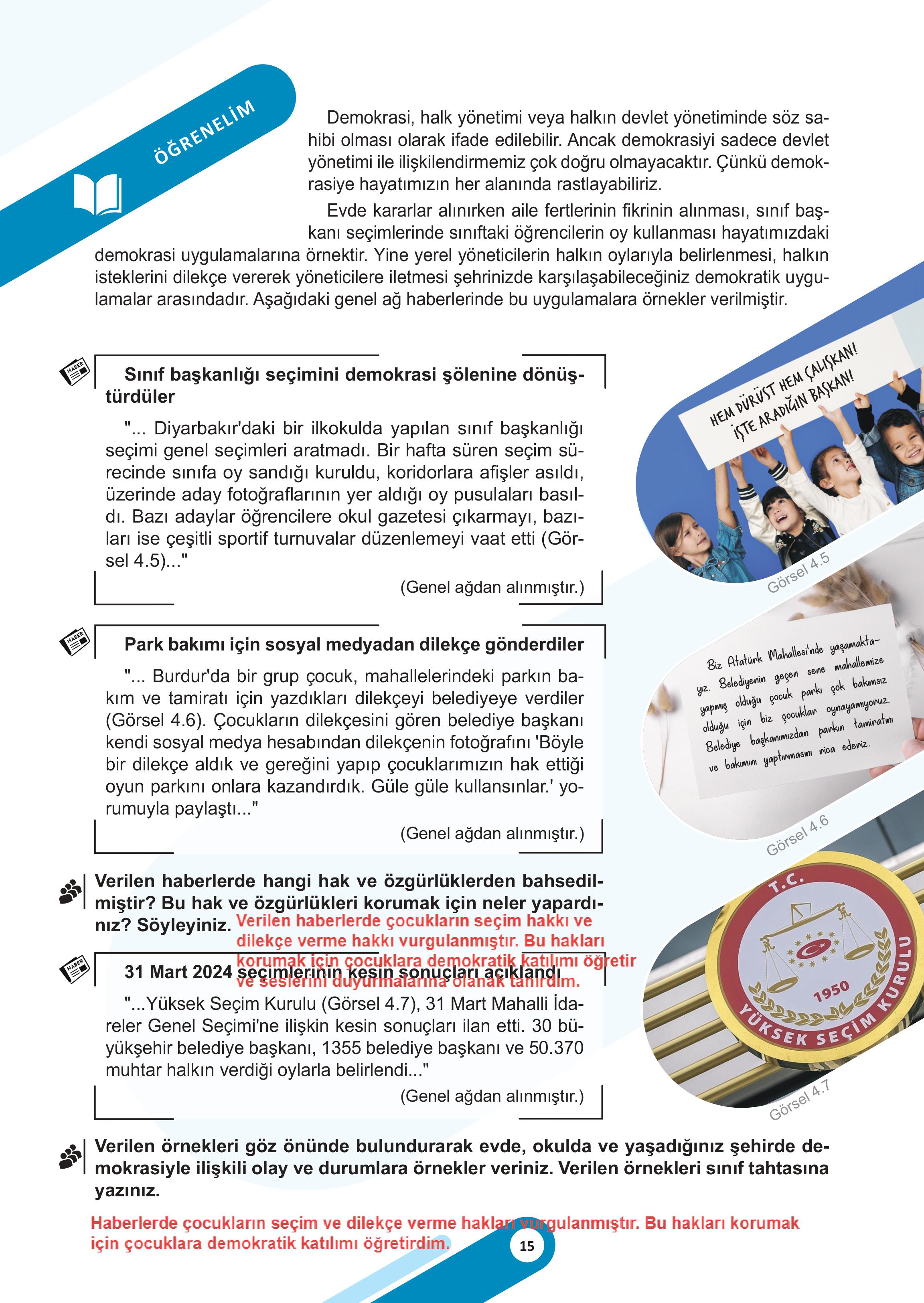 5. Sınıf Meb Yayınları Sosyal Bilgiler 2. Kitap Ders Kitabı Sayfa 15 Cevapları