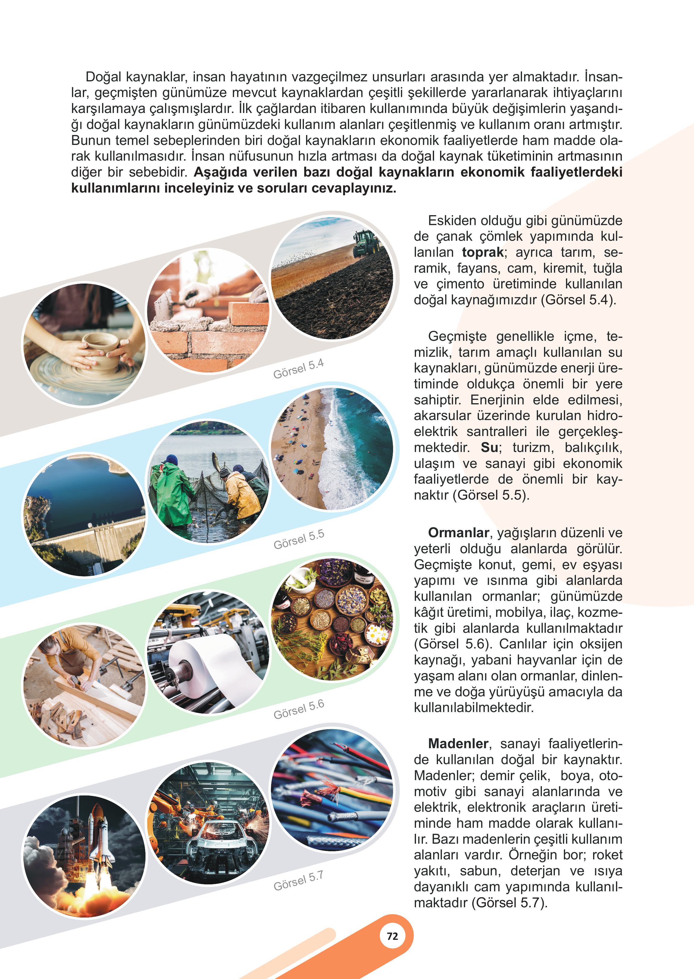 5. Sınıf Meb Yayınları Sosyal Bilgiler 2. Kitap Ders Kitabı Sayfa 72 Cevapları