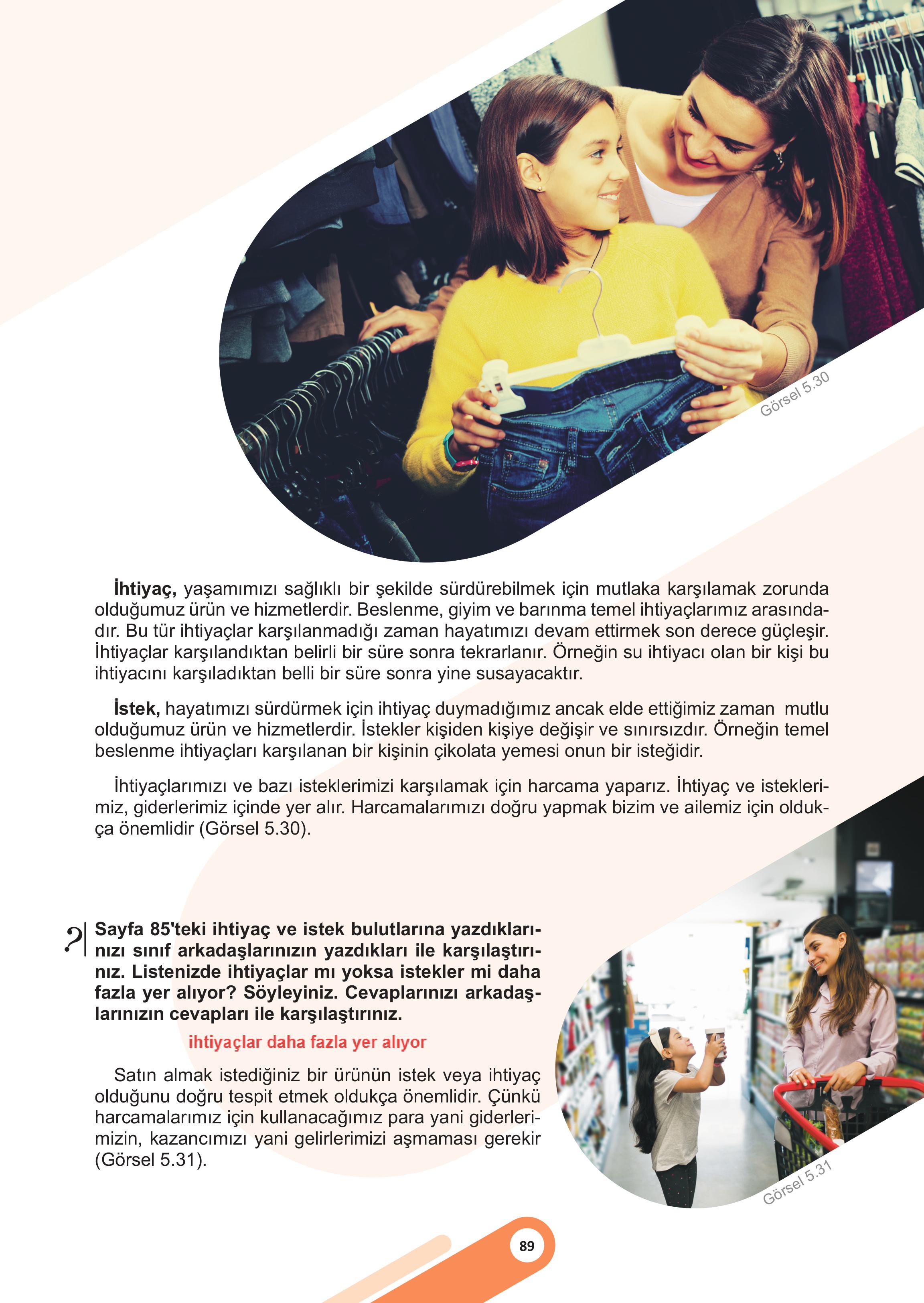 5. Sınıf Meb Yayınları Sosyal Bilgiler 2. Kitap Ders Kitabı Sayfa 89 Cevapları