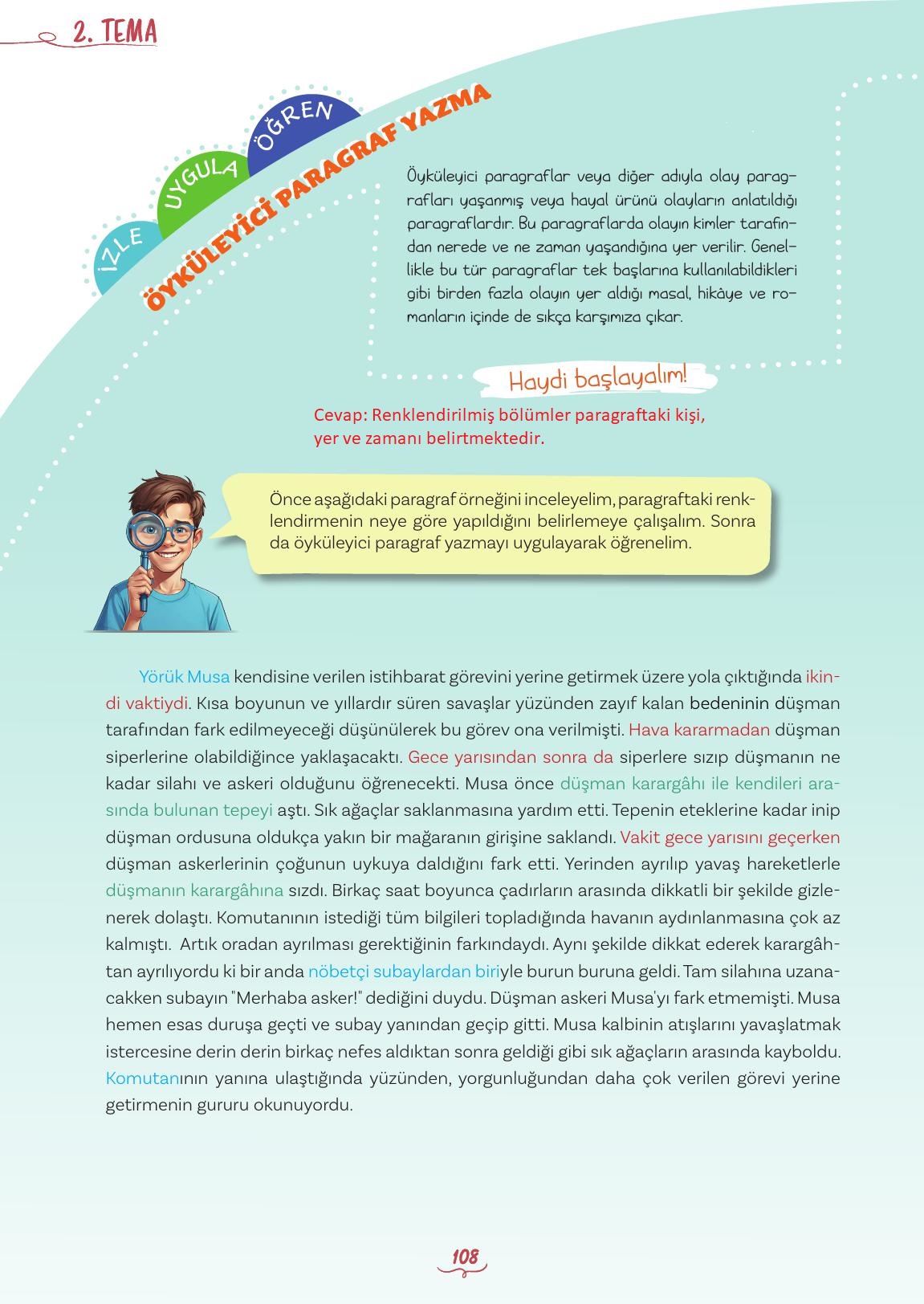 5. Sınıf Meb Yayınları Türkçe Ders Kitabı Sayfa 108 Cevapları 5. Sınıf Meb Yayınları Türkçe Ders Kitabı Sayfa 108 Cevapları