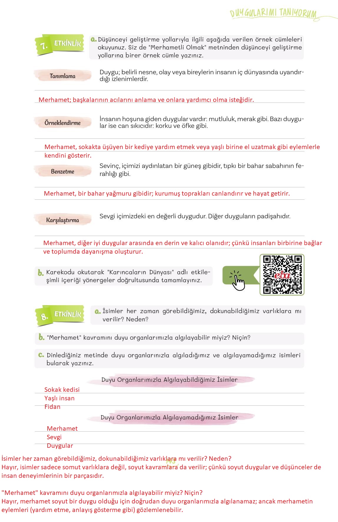 5. Sınıf Meb Yayınları Türkçe Ders Kitabı Sayfa 143 Cevapları