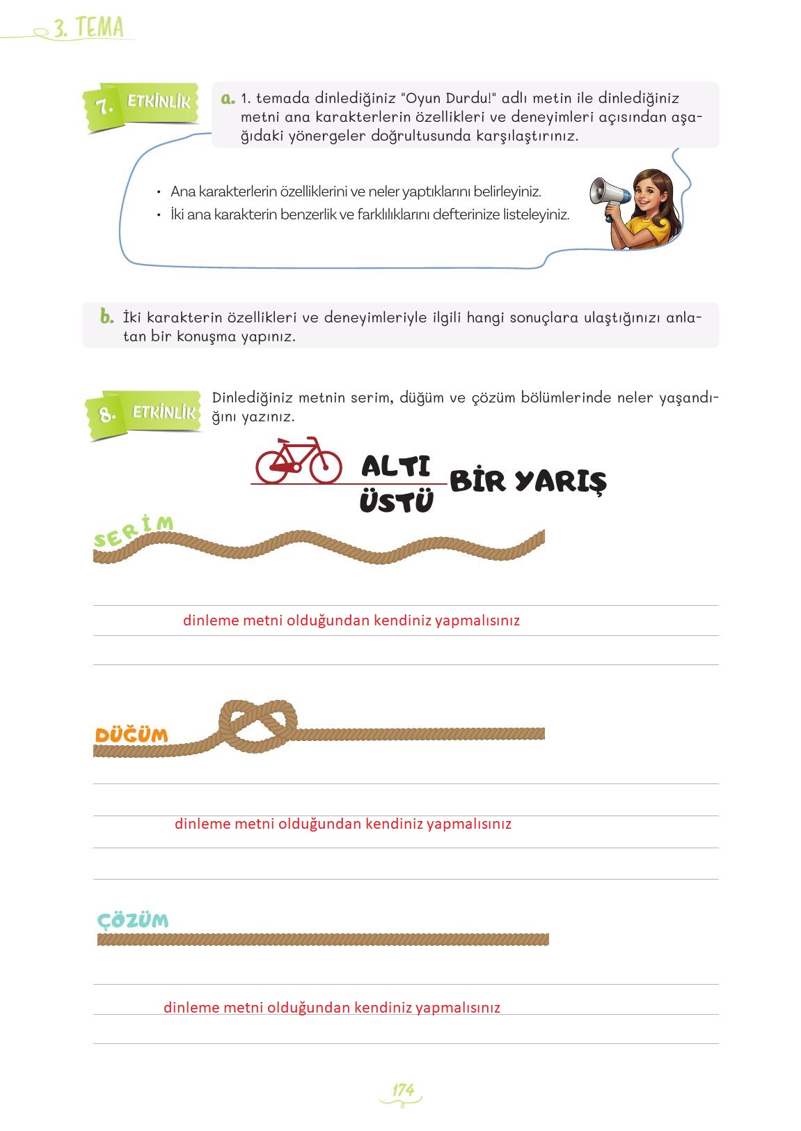 5. Sınıf Meb Yayınları Türkçe Ders Kitabı Sayfa 174 Cevapları 5. Sınıf Meb Yayınları Türkçe Ders Kitabı Sayfa 174 Cevapları