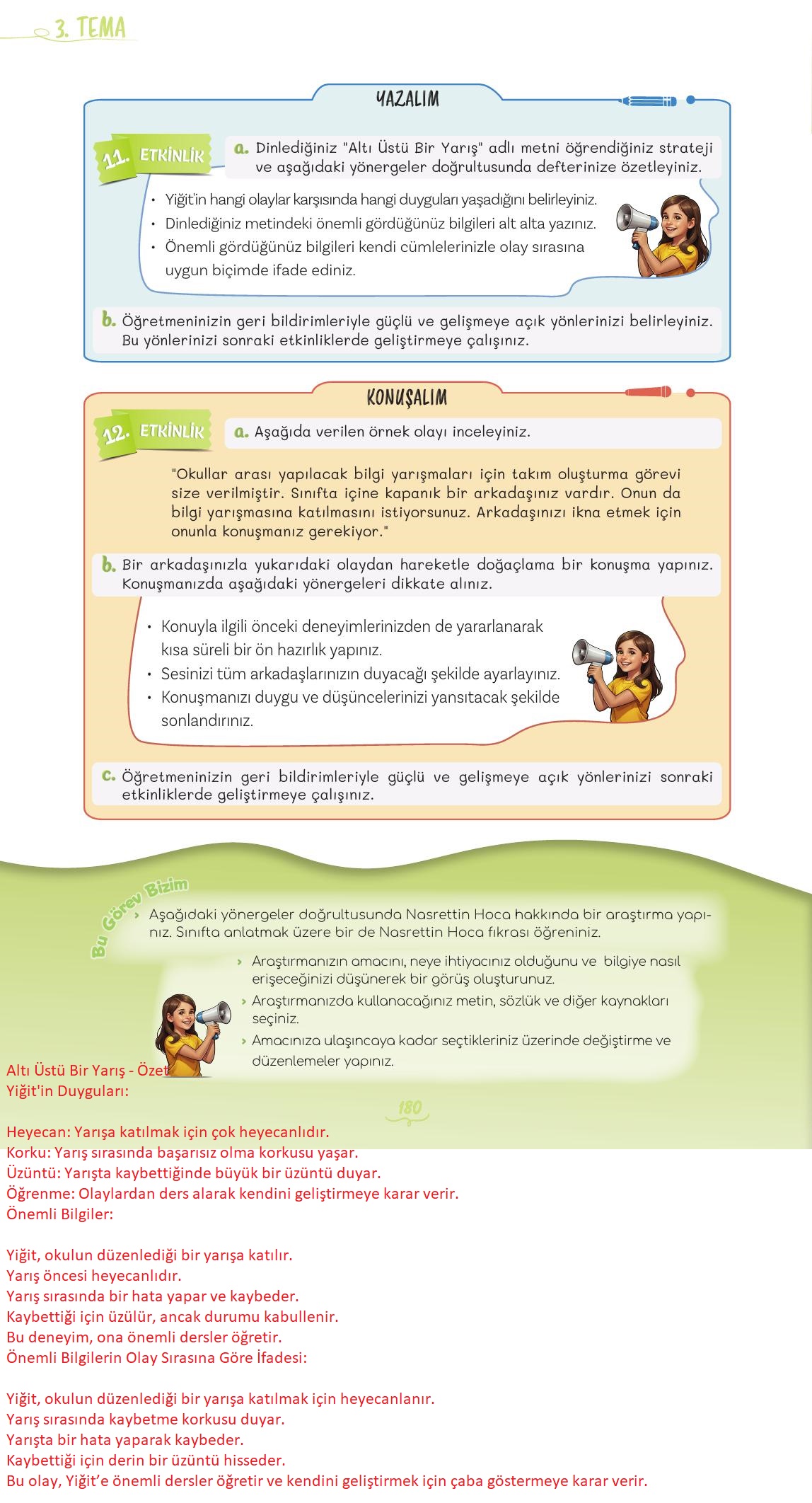 5. Sınıf Meb Yayınları Türkçe Ders Kitabı Sayfa 180 Cevapları 5. Sınıf Meb Yayınları Türkçe Ders Kitabı Sayfa 180 Cevapları