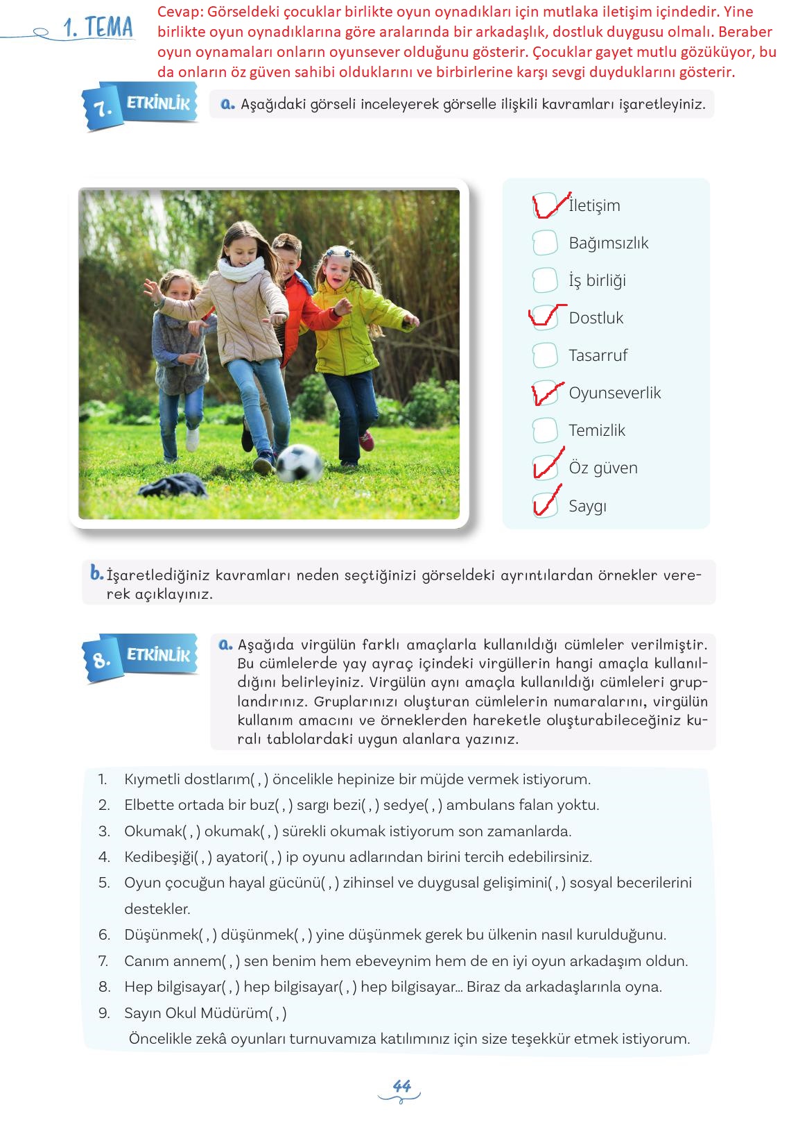 5. Sınıf Meb Yayınları Türkçe Ders Kitabı Sayfa 44 Cevapları 5. Sınıf Meb Yayınları Türkçe Ders Kitabı Sayfa 44 Cevapları