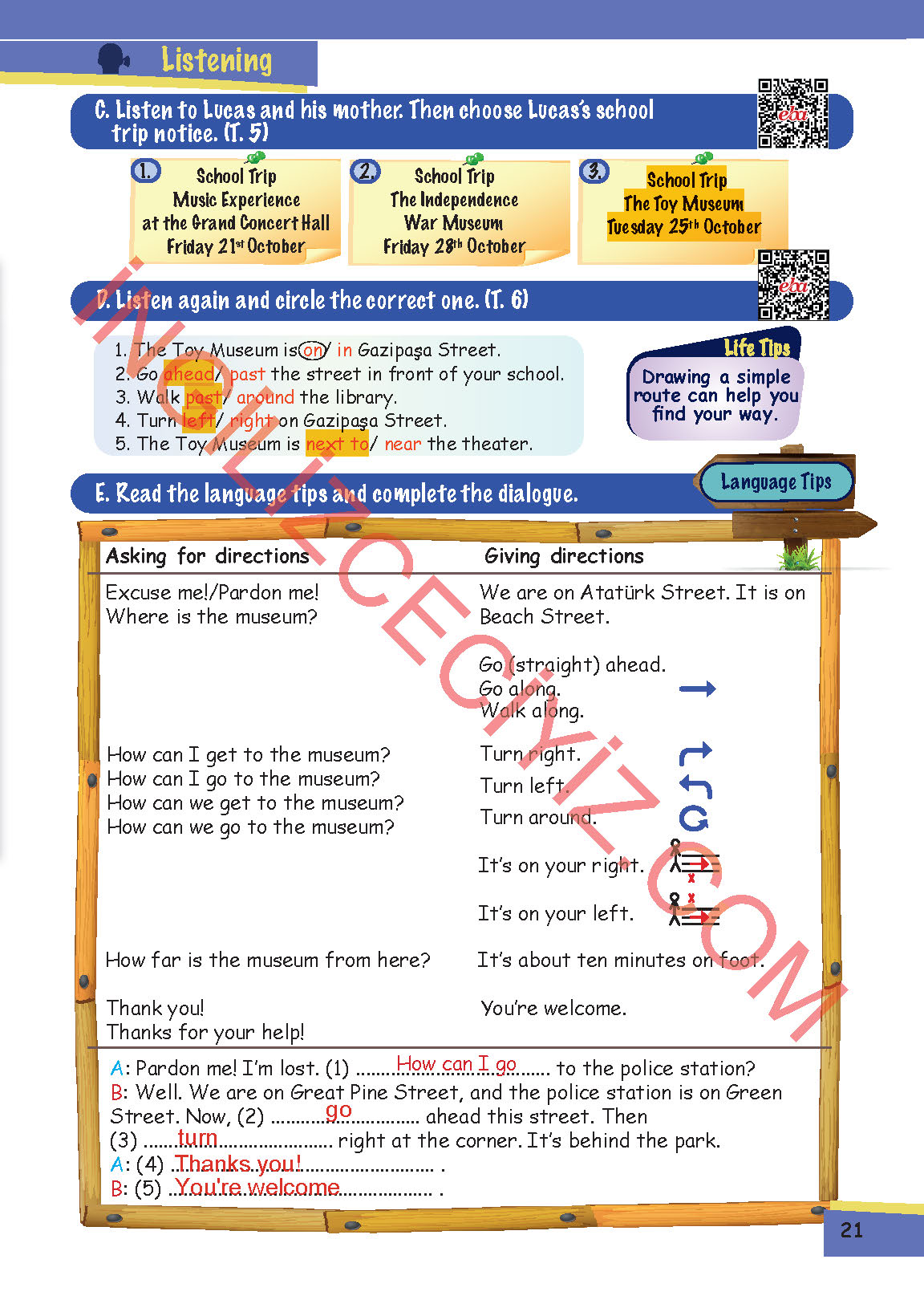 5. Sınıf Move Up 5 MEB Yayınları İngilizce Ders Kitabı Sayfa 21 Cevapları 5. Sınıf Move Up 5 MEB Yayınları İngilizce Ders Kitabı Sayfa 21 Cevapları