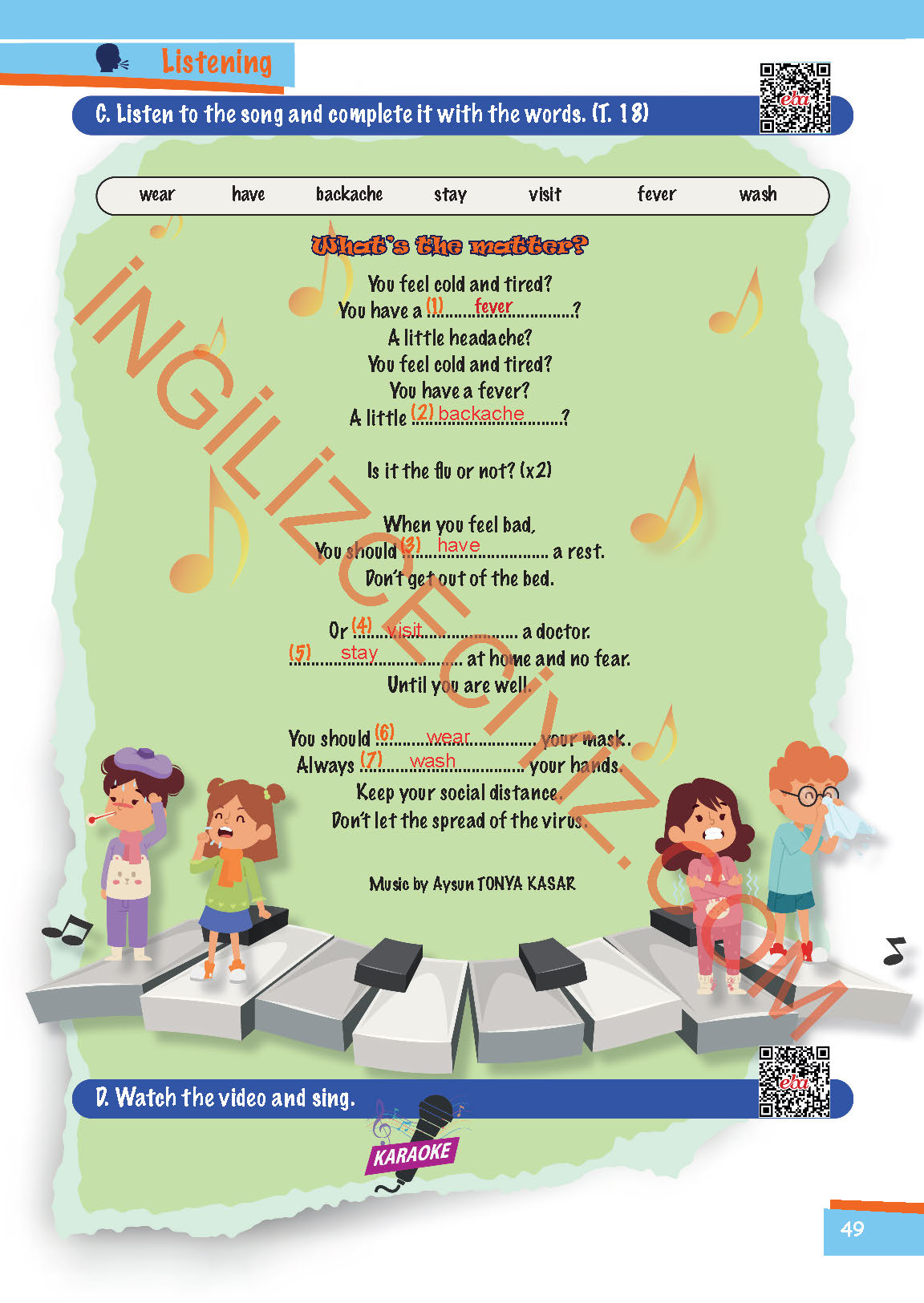 5. Sınıf Move Up 5 MEB Yayınları İngilizce Ders Kitabı Sayfa 49 Cevapları