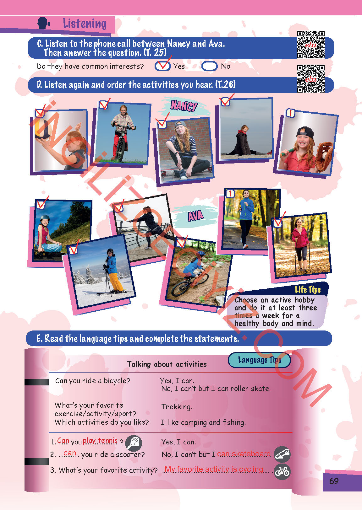 5. Sınıf Move Up 5 MEB Yayınları İngilizce Ders Kitabı Sayfa 69 Cevapları 5. Sınıf Move Up 5 MEB Yayınları İngilizce Ders Kitabı Sayfa 69 Cevapları