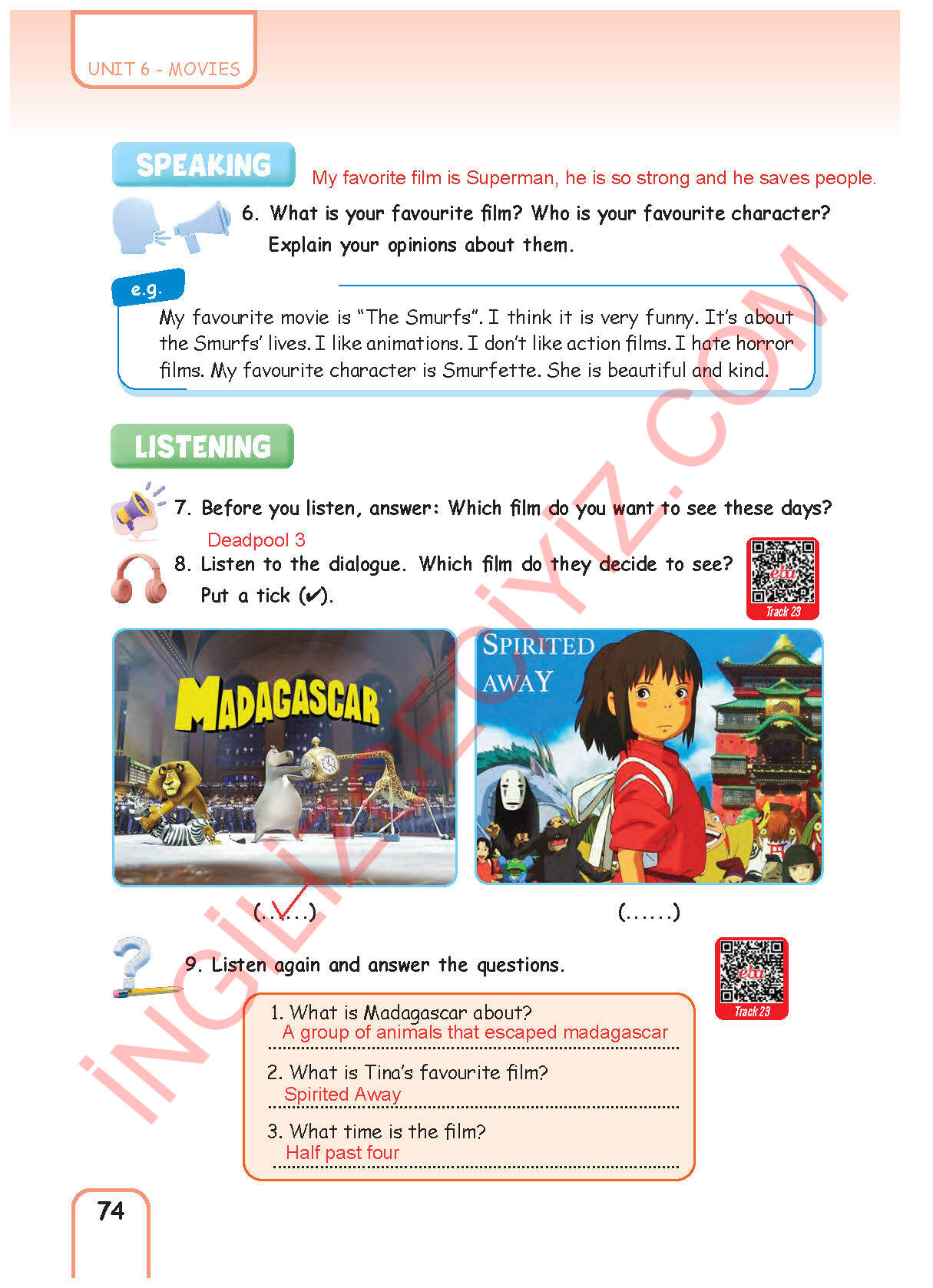 5. Sınıf Pasifik Yayınları İngilizce Ders Kitabı Sayfa 74 Cevapları 5. Sınıf Pasifik Yayınları İngilizce Ders Kitabı Sayfa 74 Cevapları