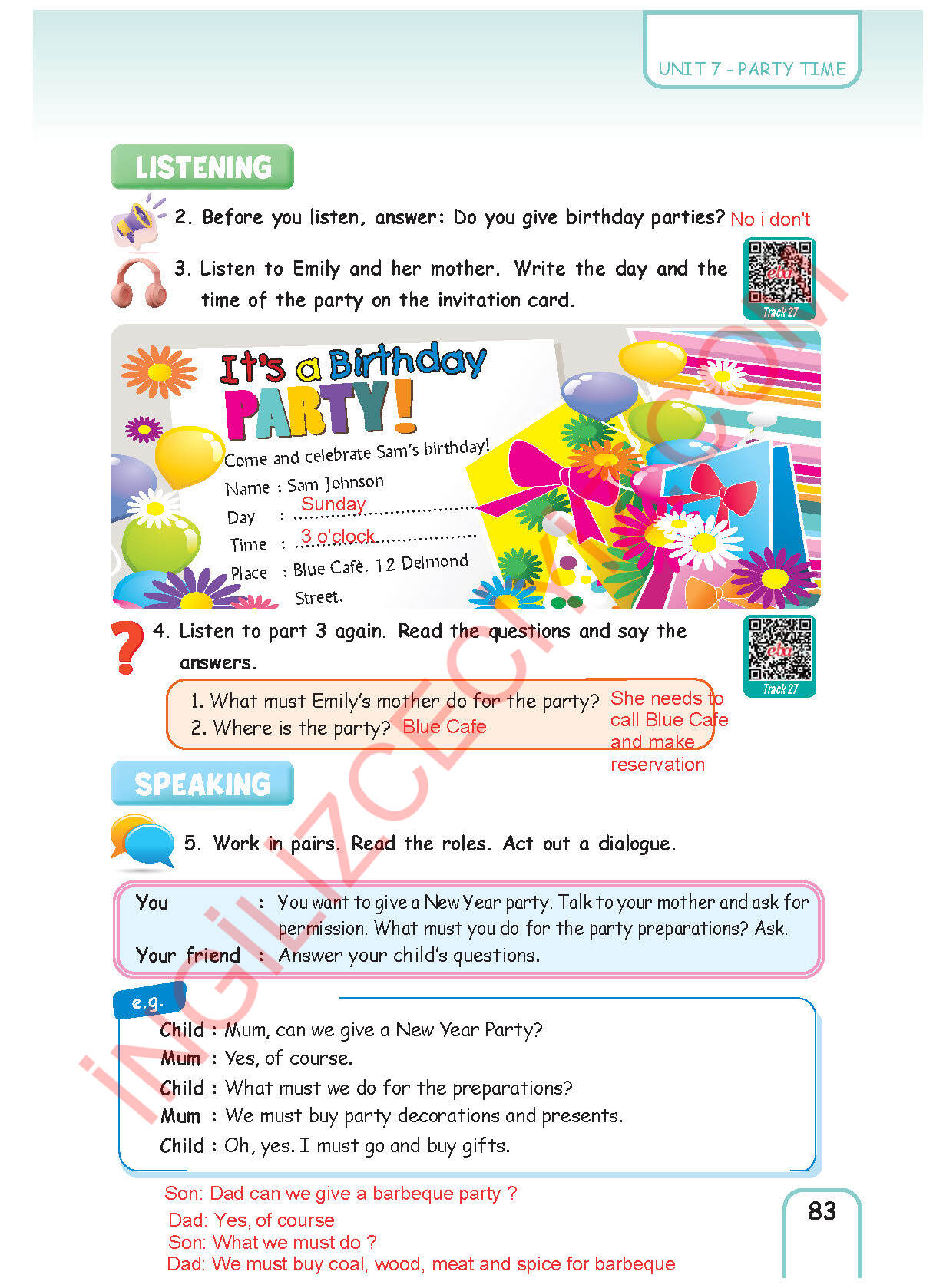 5. Sınıf Pasifik Yayınları İngilizce Ders Kitabı Sayfa 83 Cevapları 5. Sınıf Pasifik Yayınları İngilizce Ders Kitabı Sayfa 83 Cevapları