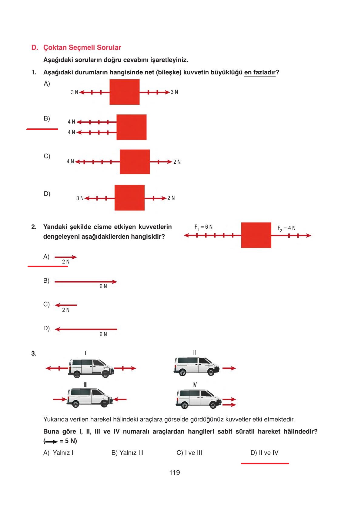 6. Sınıf Gün Yayıncılık Fen Bilimleri Ders Kitabı Sayfa 119 Cevapları
