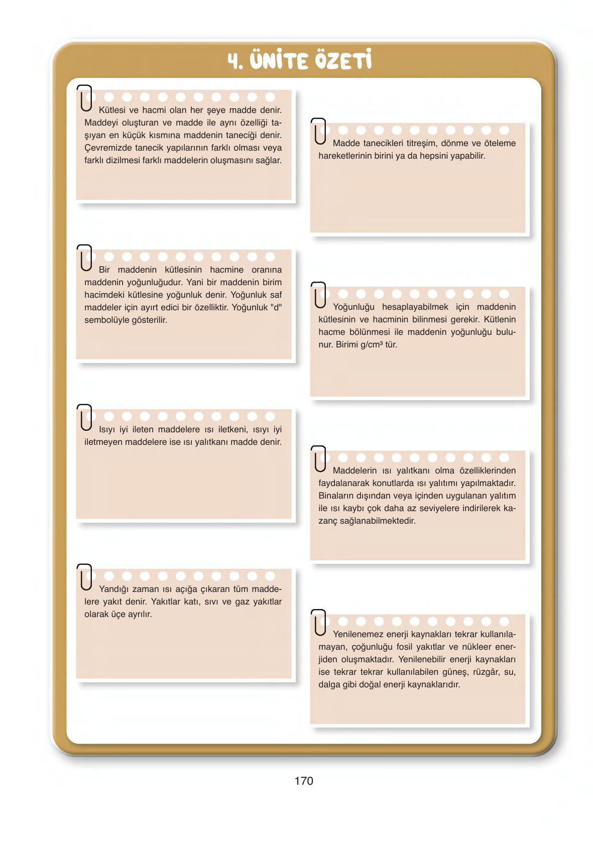 6. Sınıf Gün Yayıncılık Fen Bilimleri Ders Kitabı Sayfa 170 Cevapları 6. Sınıf Gün Yayıncılık Fen Bilimleri Ders Kitabı Sayfa 170 Cevapları