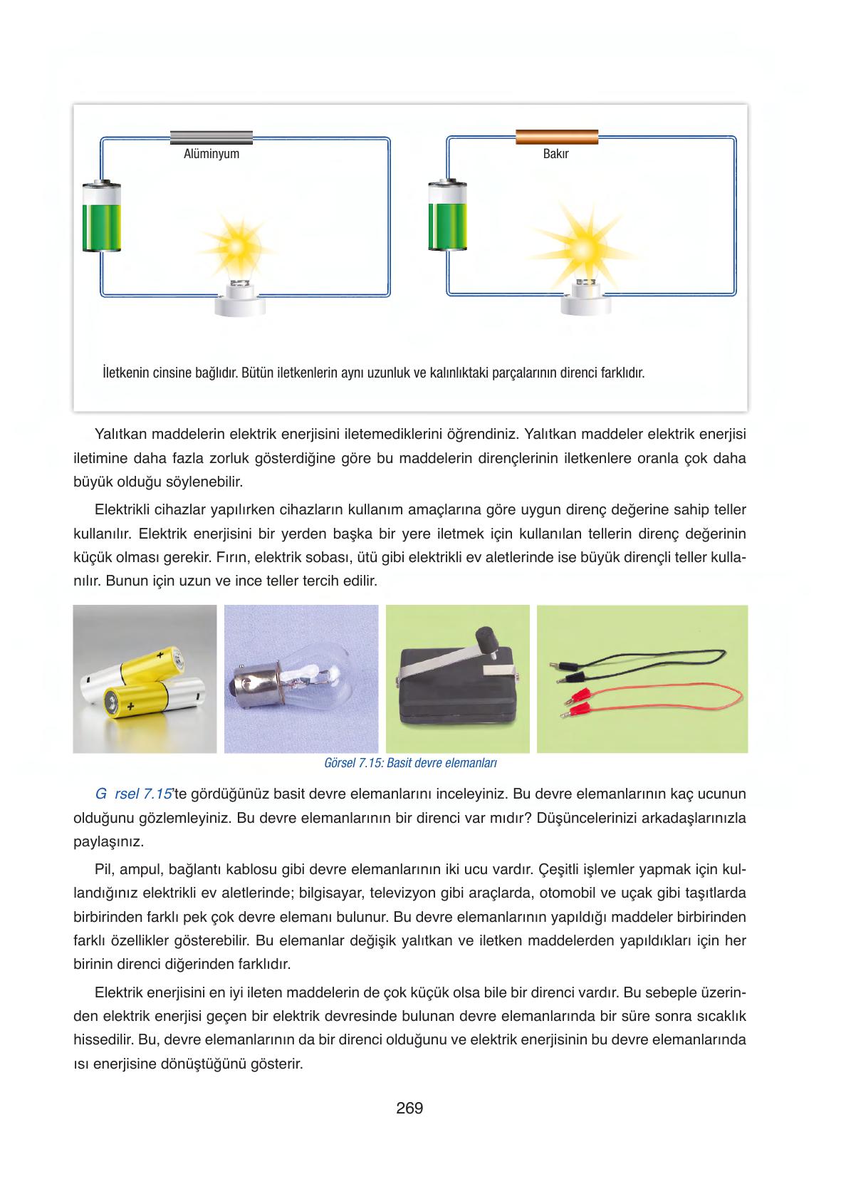 6. Sınıf Gün Yayıncılık Fen Bilimleri Ders Kitabı Sayfa 269 Cevapları