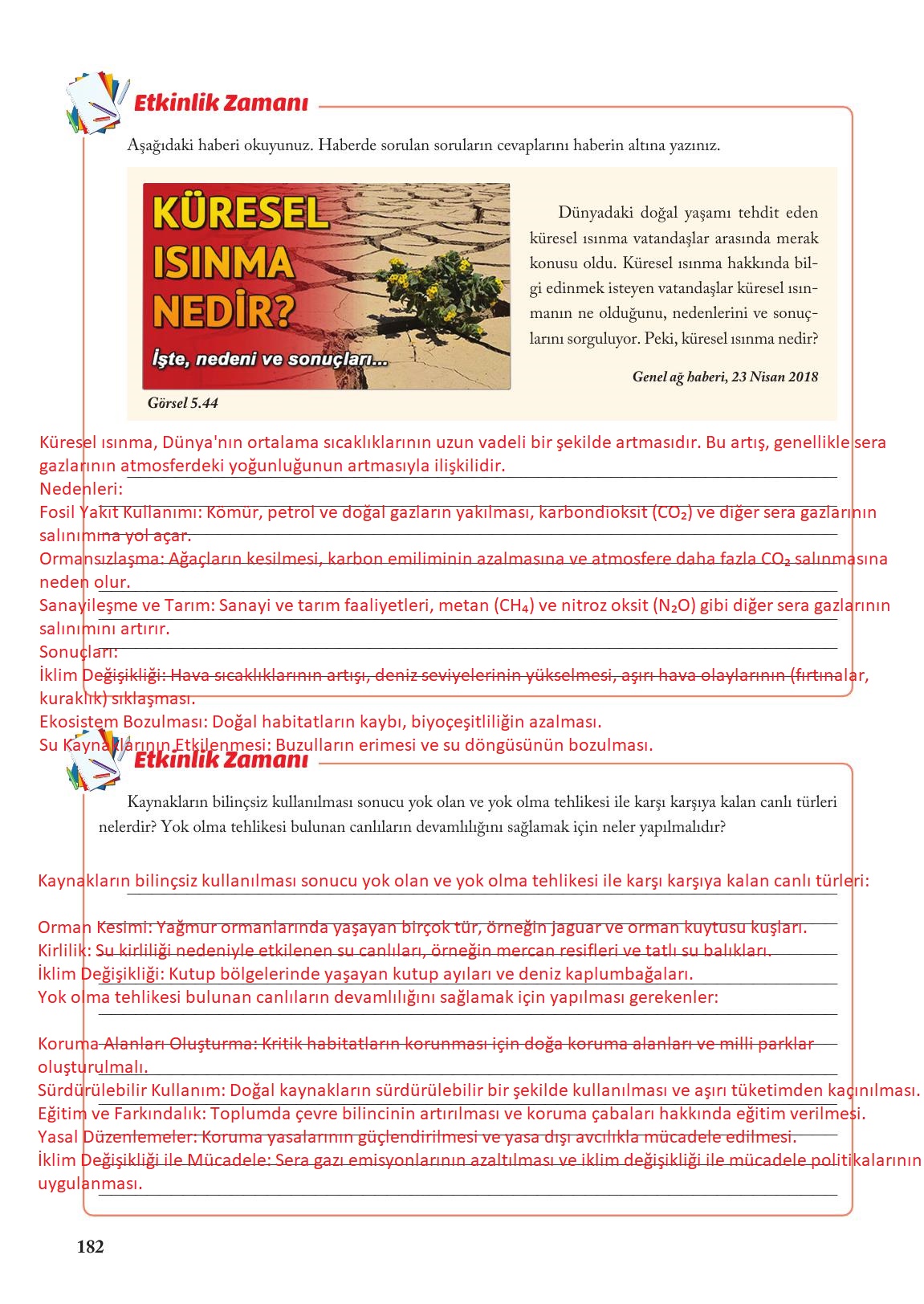 6. Sınıf Evos Yayınları Sosyal Bilgiler Ders Kitabı Sayfa 182 Cevapları 6. Sınıf Evos Yayınları Sosyal Bilgiler Ders Kitabı Sayfa 182 Cevapları