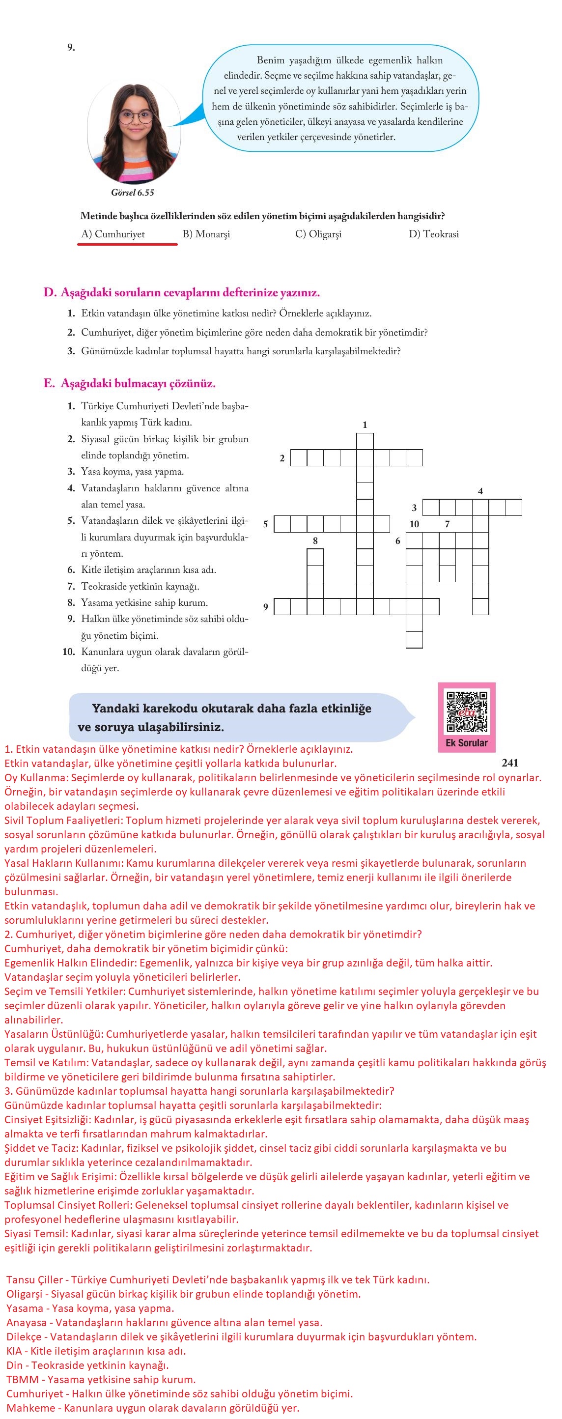 6. Sınıf Evos Yayınları Sosyal Bilgiler Ders Kitabı Sayfa 241 Cevapları 6. Sınıf Evos Yayınları Sosyal Bilgiler Ders Kitabı Sayfa 241 Cevapları