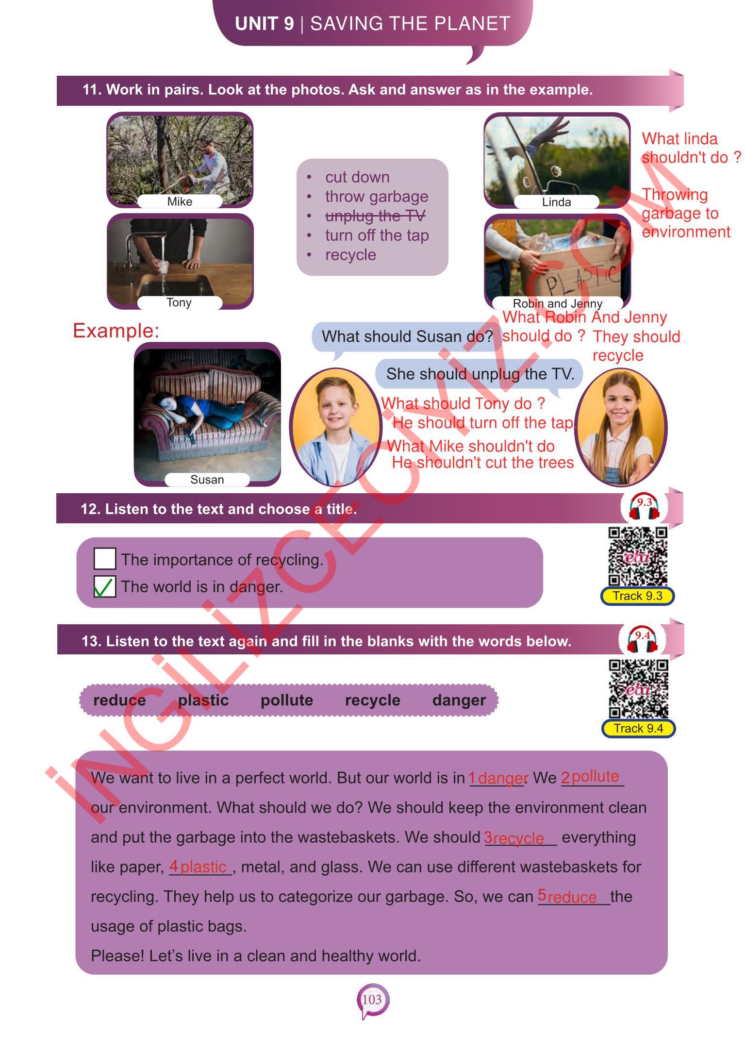 6. Sınıf Meb Yayınları İngilizce Ders Kitabı Sayfa 103 Cevapları 6. Sınıf Meb Yayınları İngilizce Ders Kitabı Sayfa 103 Cevapları