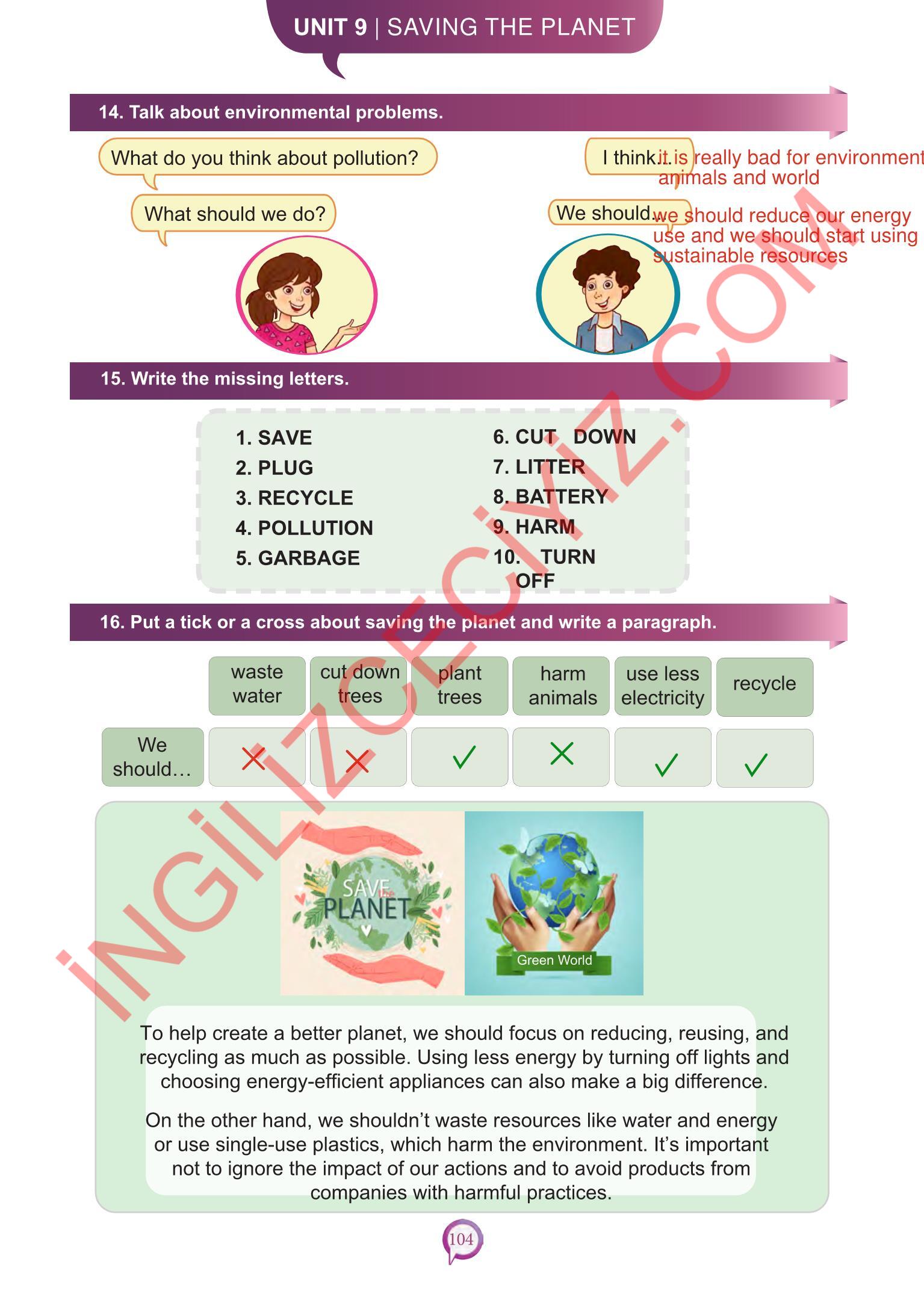 6. Sınıf Meb Yayınları İngilizce Ders Kitabı Sayfa 104 Cevapları 6. Sınıf Meb Yayınları İngilizce Ders Kitabı Sayfa 104 Cevapları