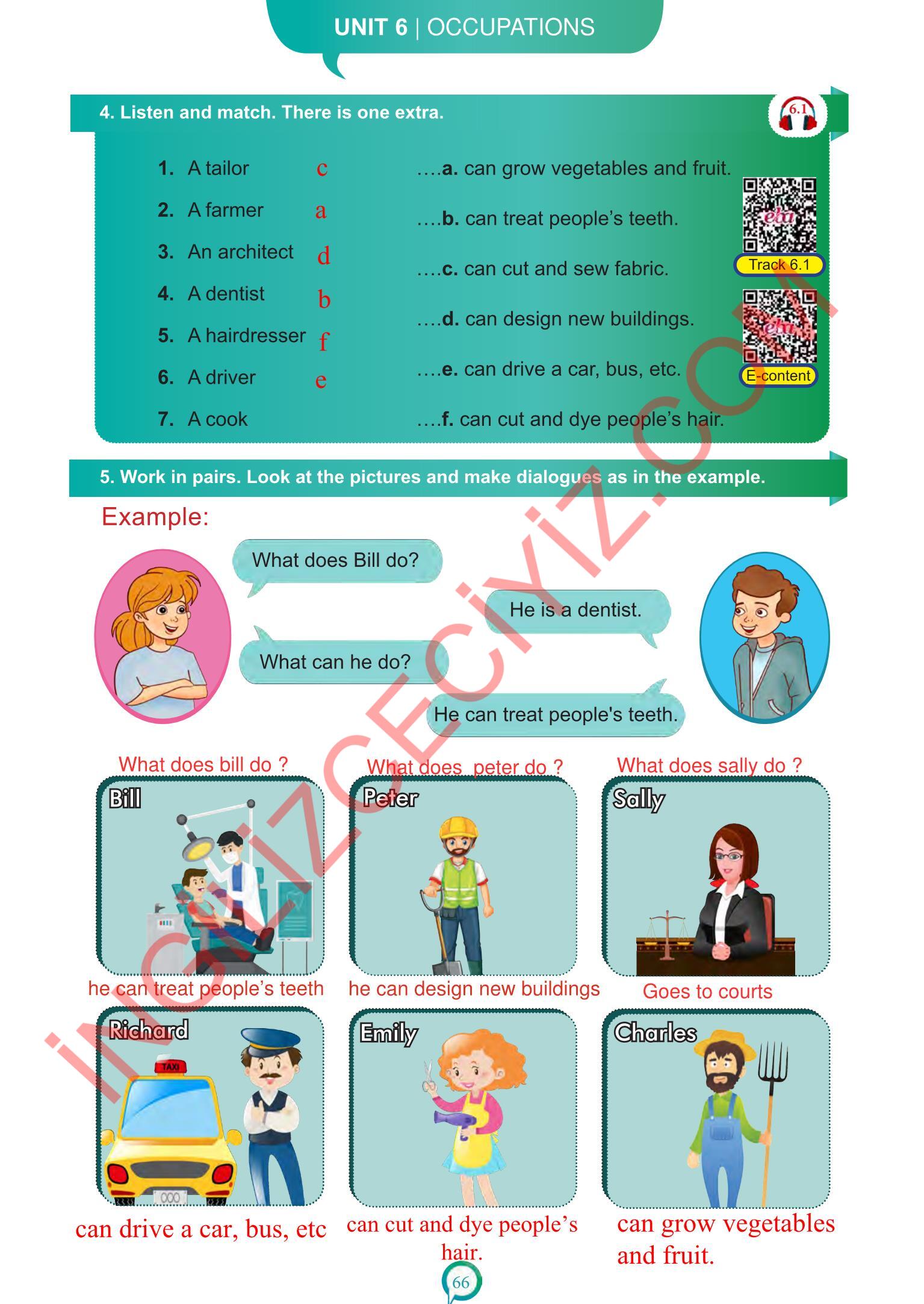 6. Sınıf Meb Yayınları İngilizce Ders Kitabı Sayfa 66 Cevapları 6. Sınıf Meb Yayınları İngilizce Ders Kitabı Sayfa 66 Cevapları