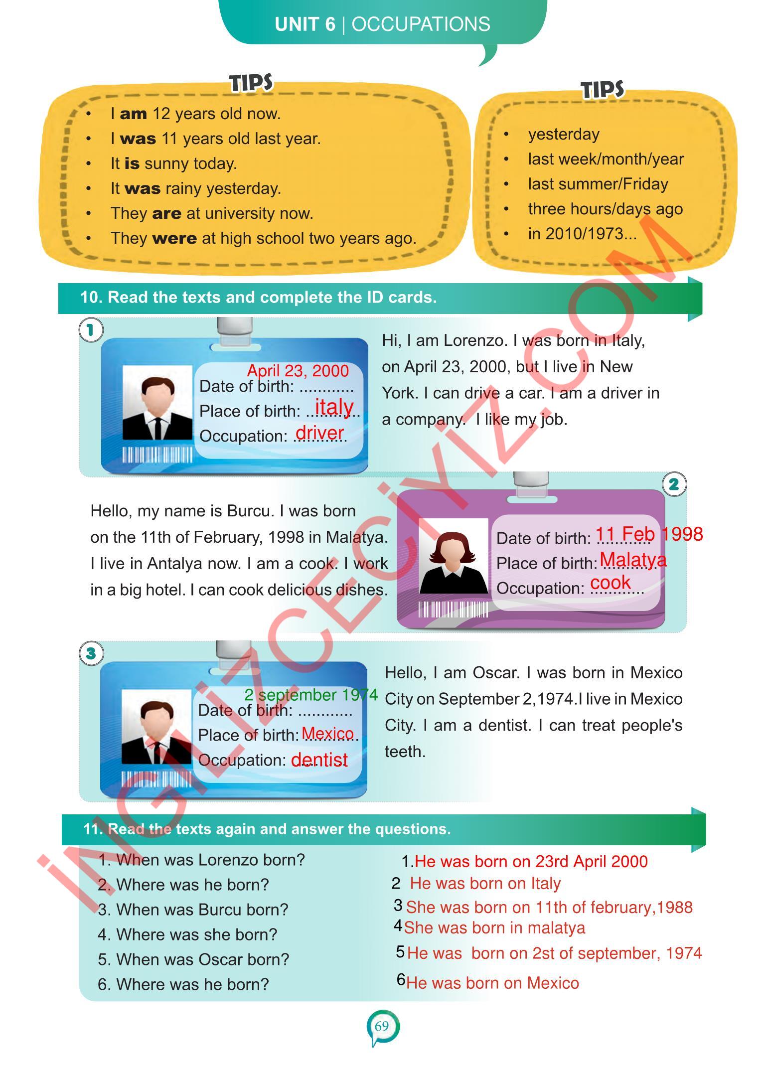 6. Sınıf Meb Yayınları İngilizce Ders Kitabı Sayfa 69 Cevapları 6. Sınıf Meb Yayınları İngilizce Ders Kitabı Sayfa 69 Cevapları