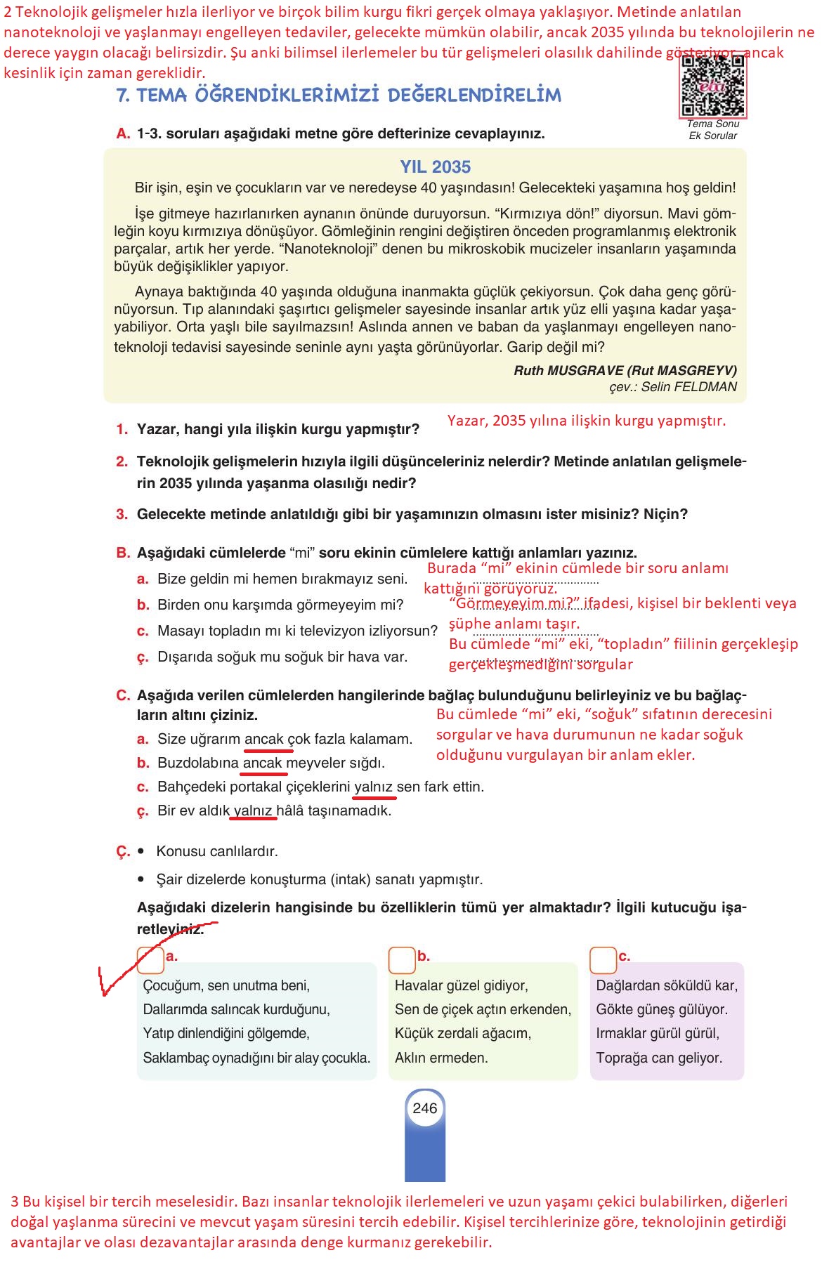 6. Sınıf Yıldırım Yayınları Türkçe Ders Kitabı Sayfa 246 Cevapları 6. Sınıf Yıldırım Yayınları Türkçe Ders Kitabı Sayfa 246 Cevapları