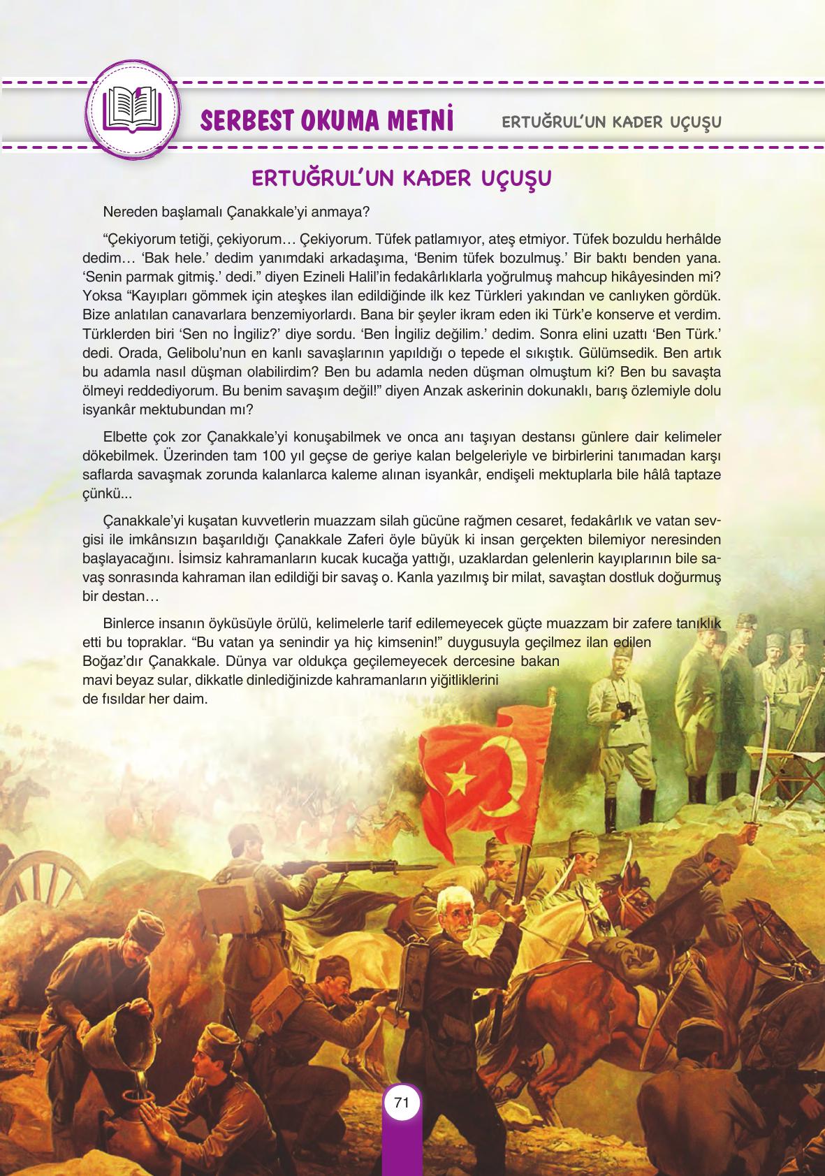 6. Sınıf Yıldırım Yayınları Türkçe Ders Kitabı Sayfa 71 Cevapları 6. Sınıf Yıldırım Yayınları Türkçe Ders Kitabı Sayfa 71 Cevapları